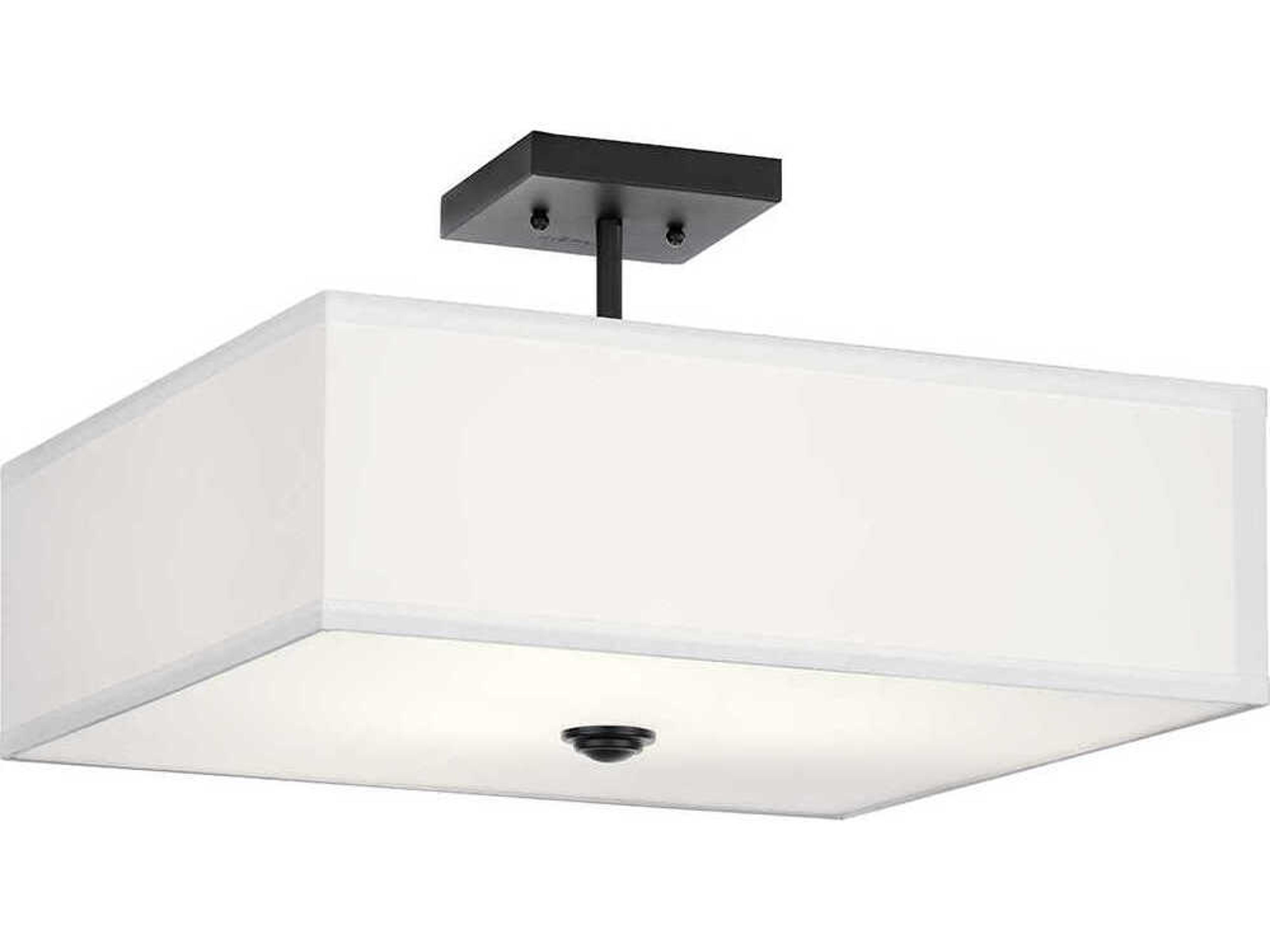 Shailene 3-Light Black Semi Flush Mount
