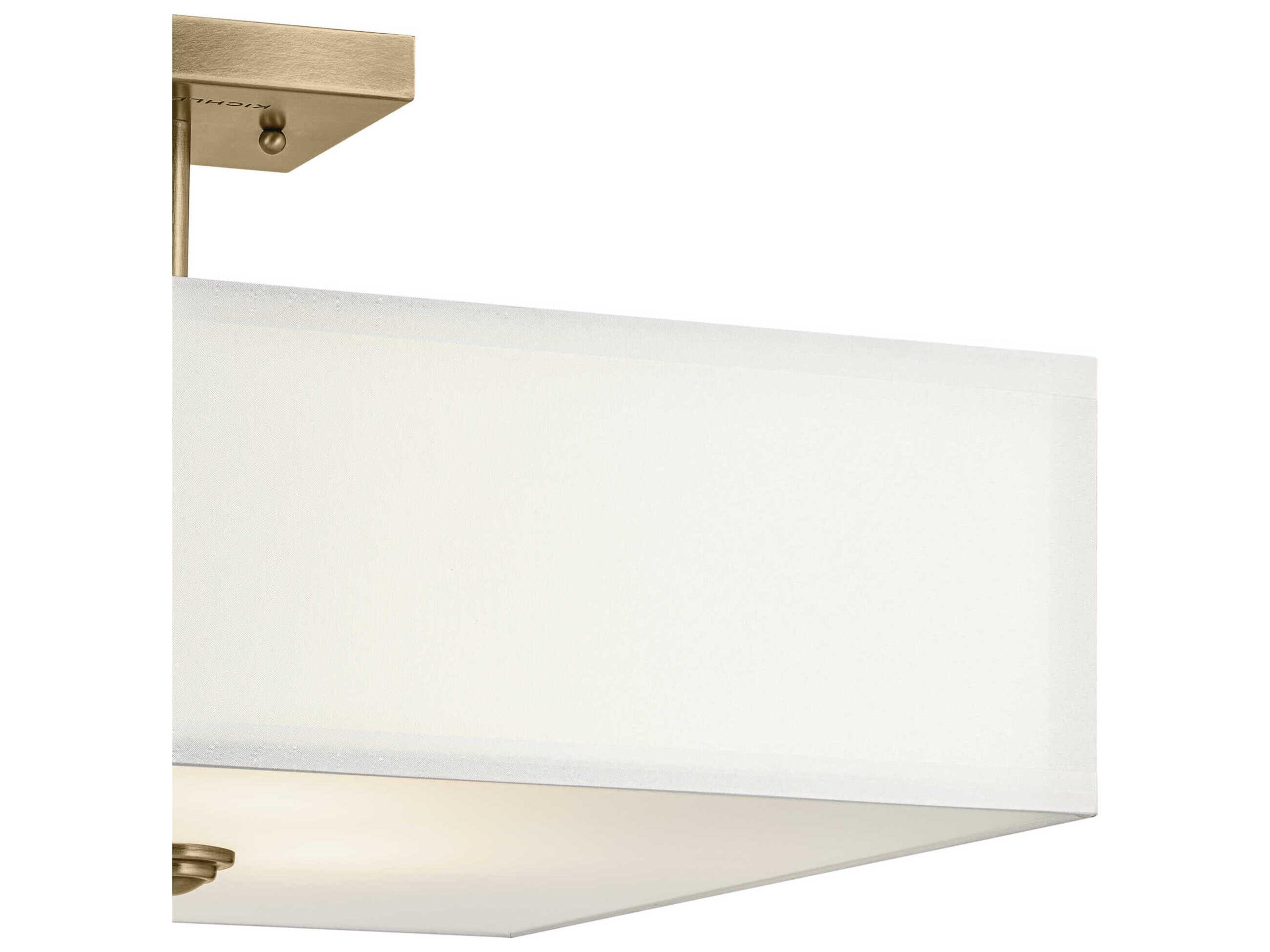 Kichler Shailene 3-Light Natural Brass Flush Mount