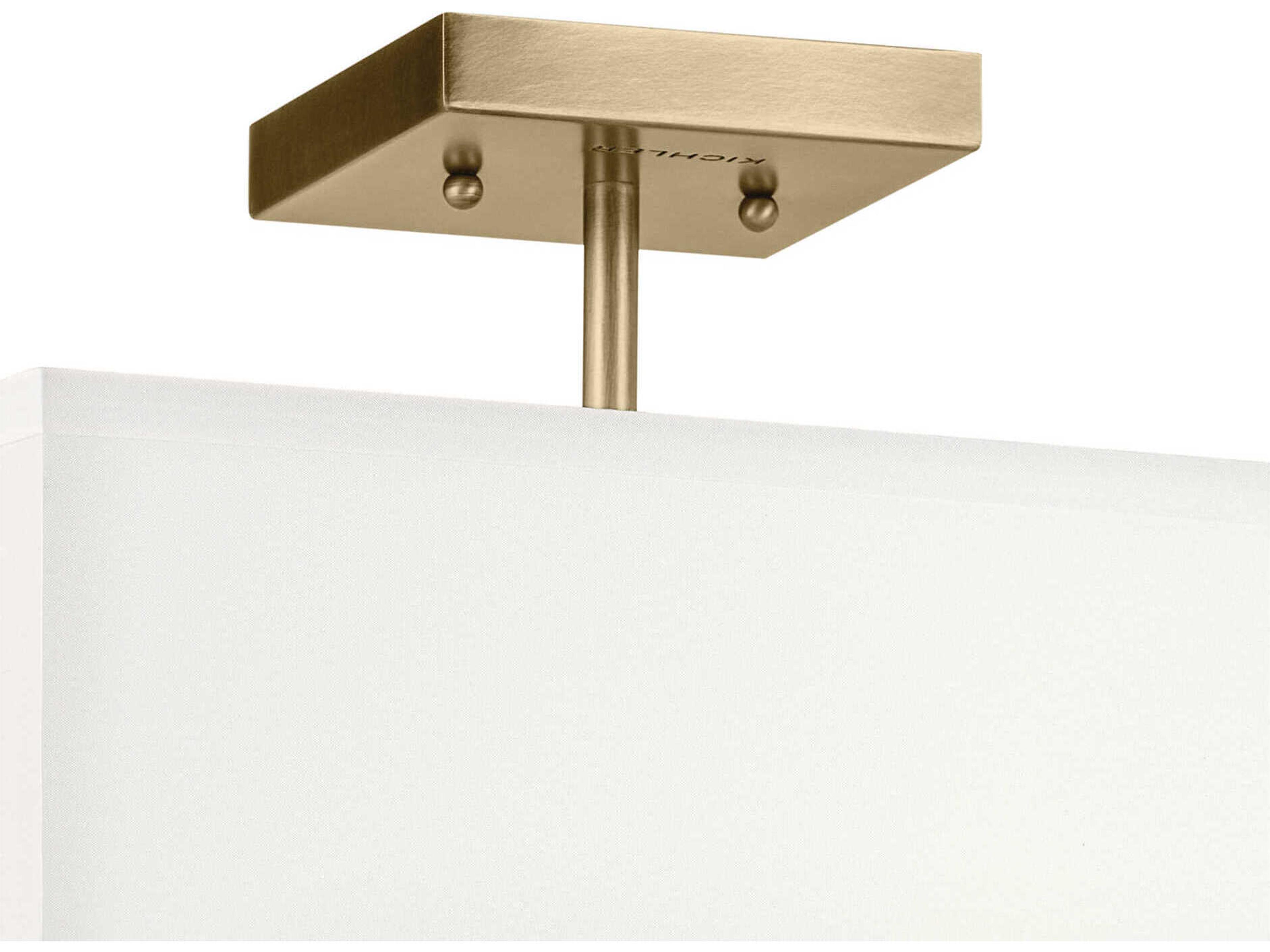 Kichler Shailene 3-Light Natural Brass Flush Mount