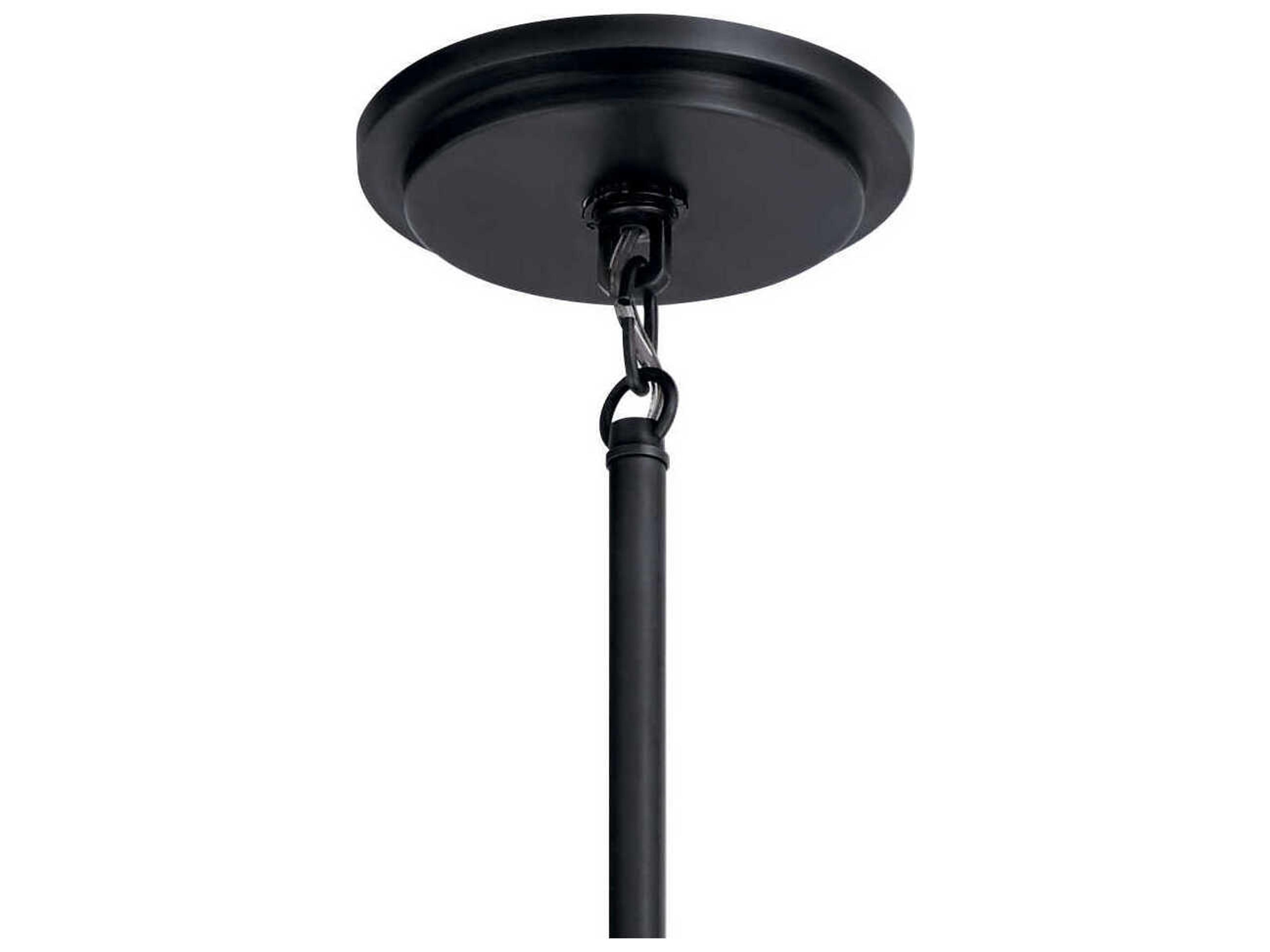 Kichler Alton 8-Light Black Glass Chandelier