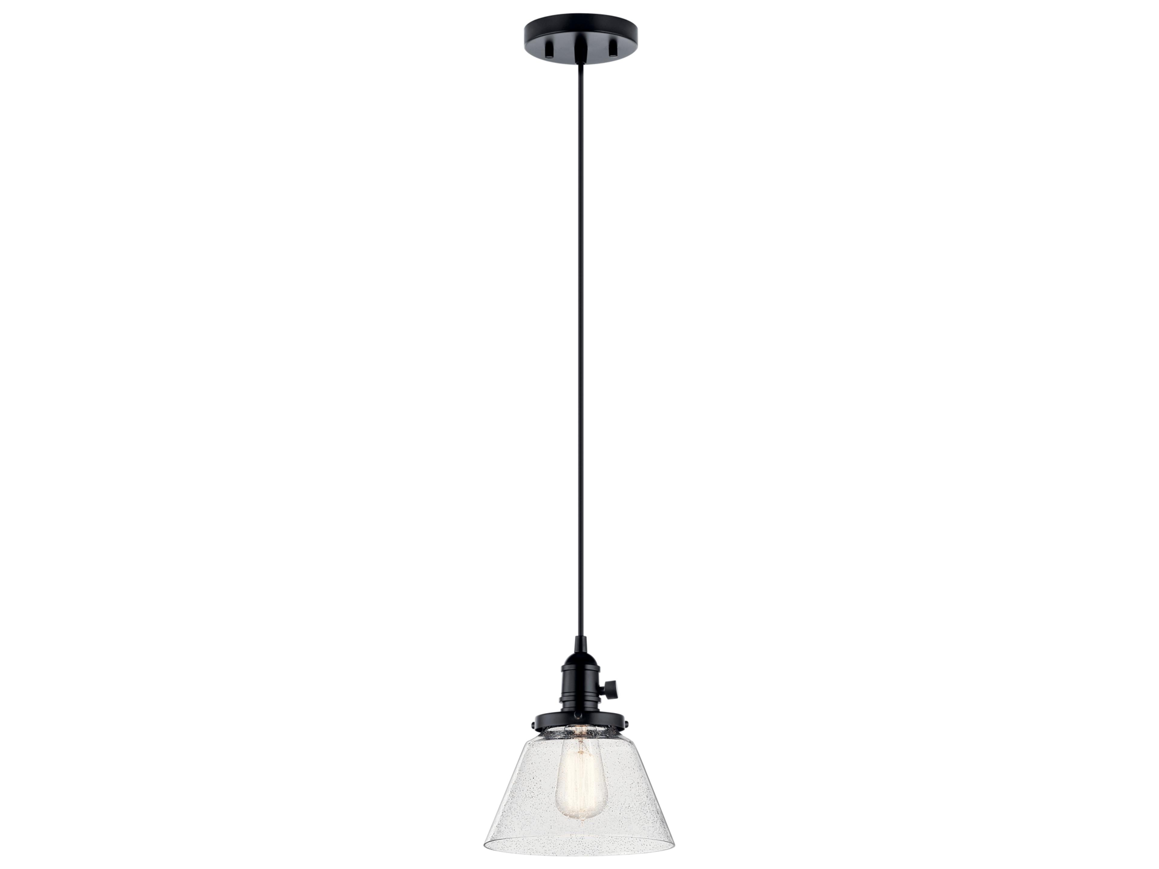 Avery 1-Light Black Mini Pendant