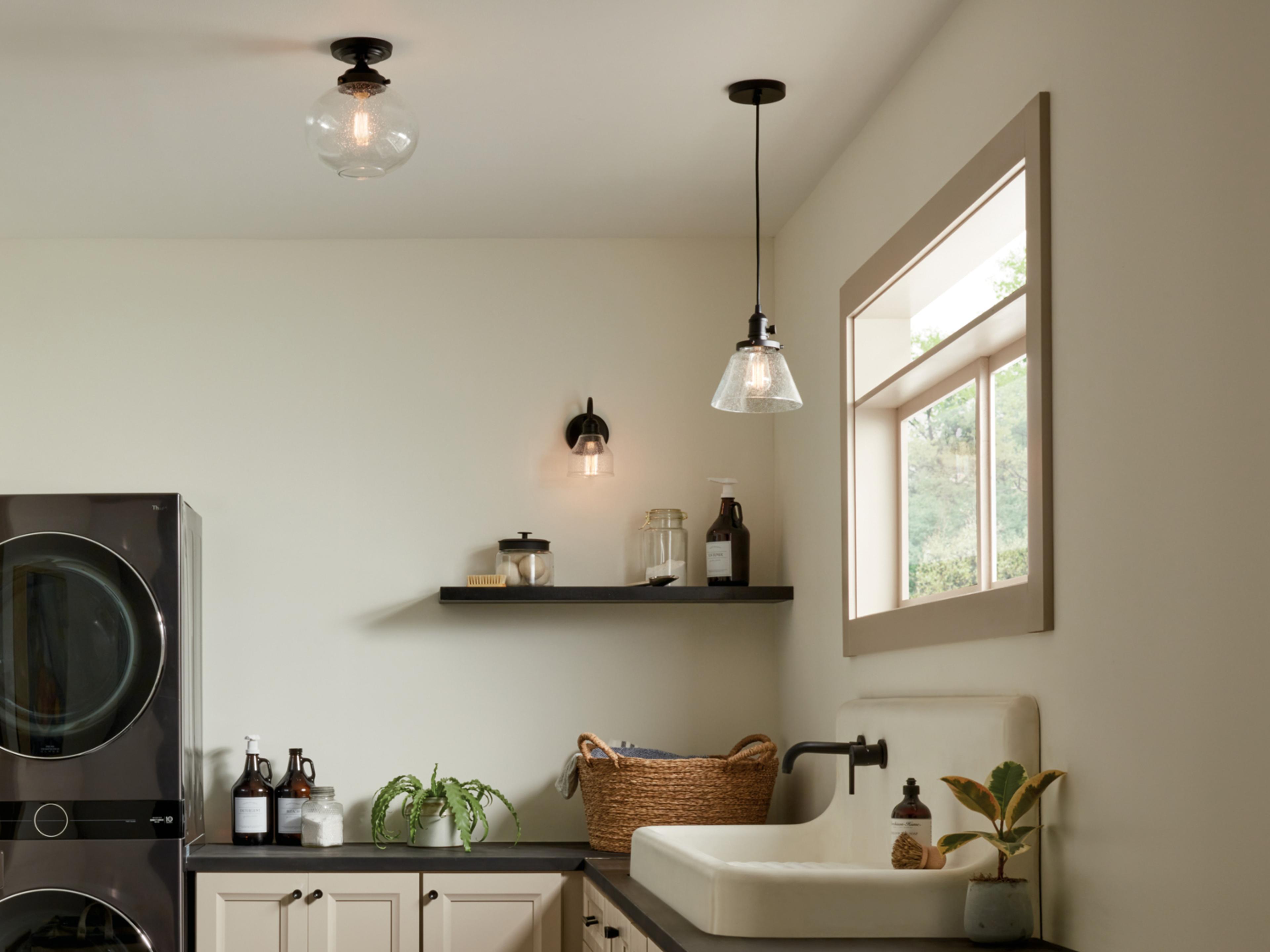 Kichler Avery 1-Light Black Mini Pendant