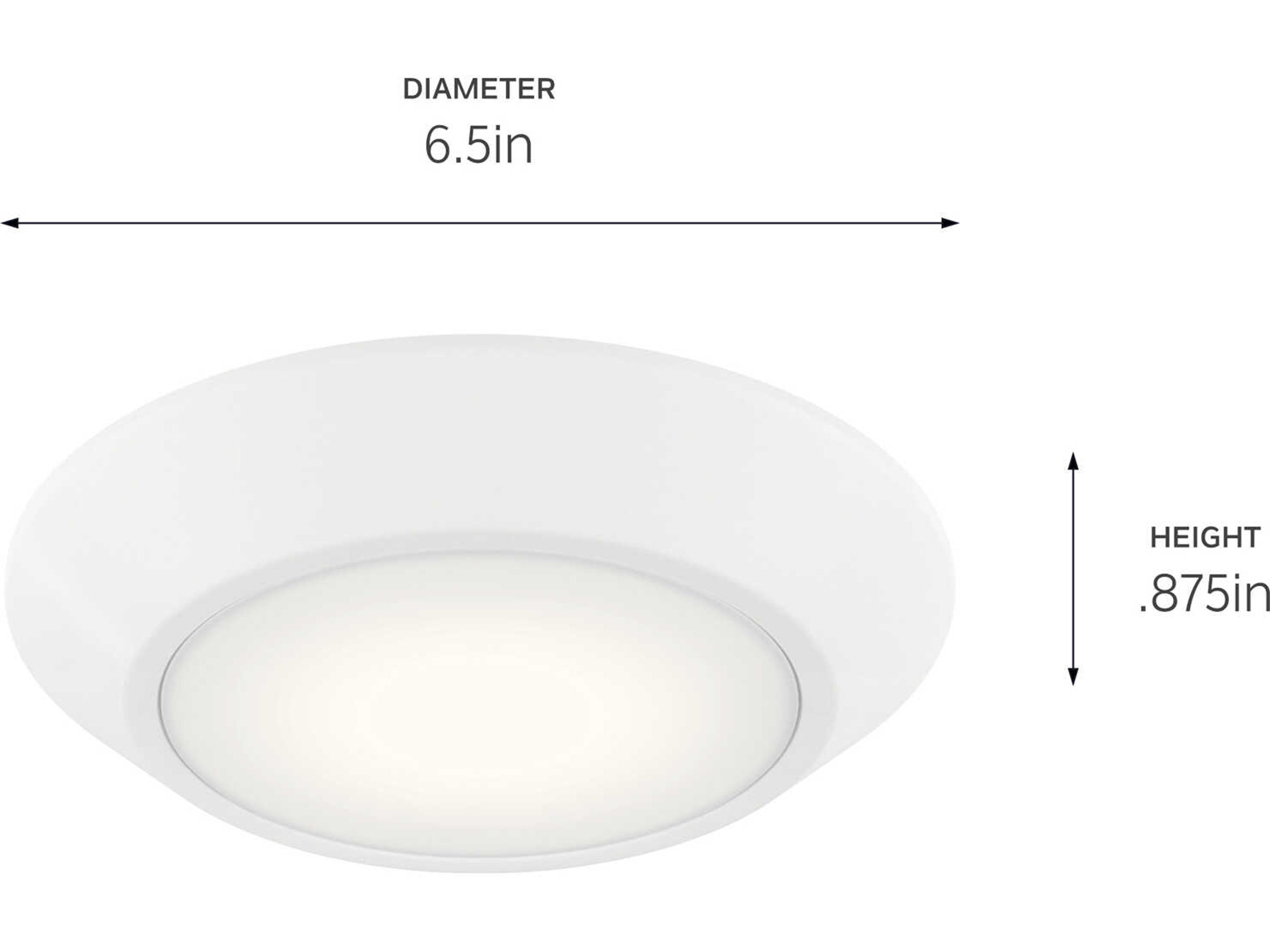 Kichler Horizon 1-Light White Flush Mount (Set of 24)