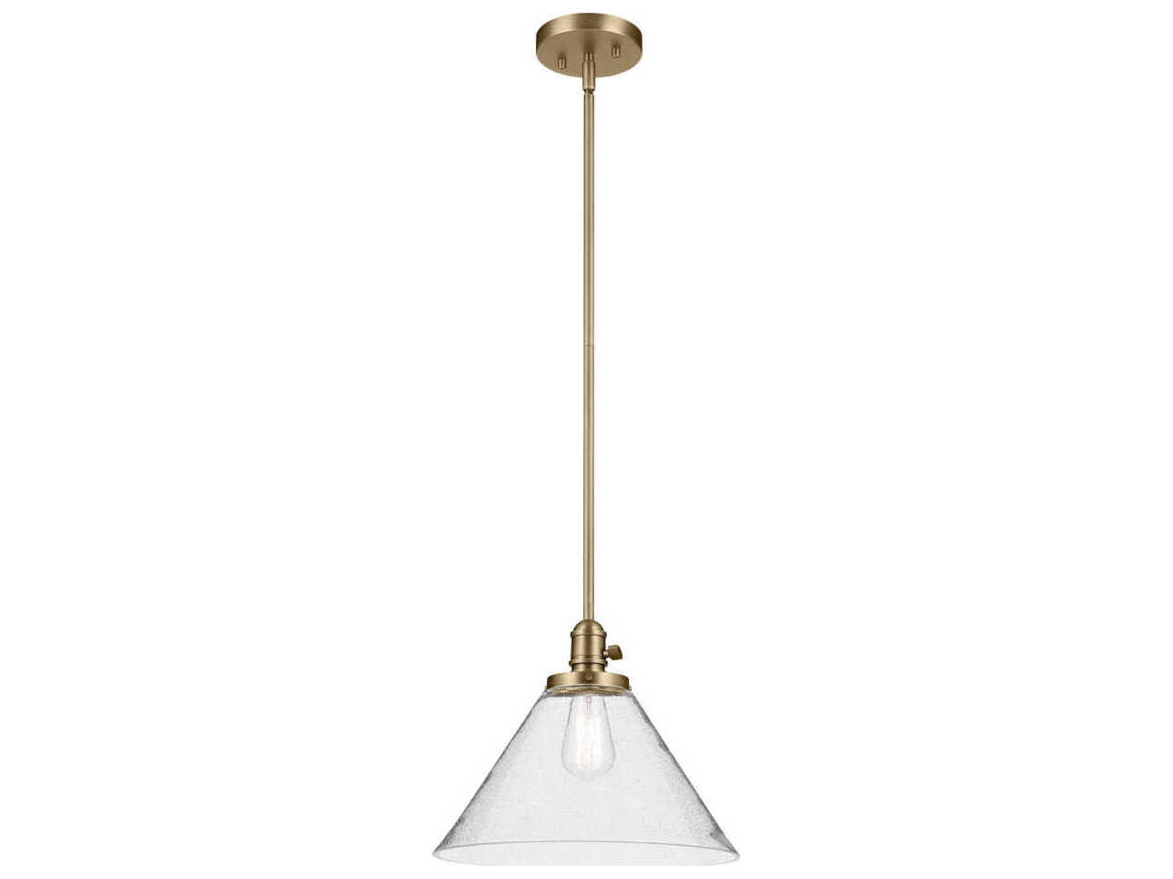 Avery 1-Light Natural Brass Pendant