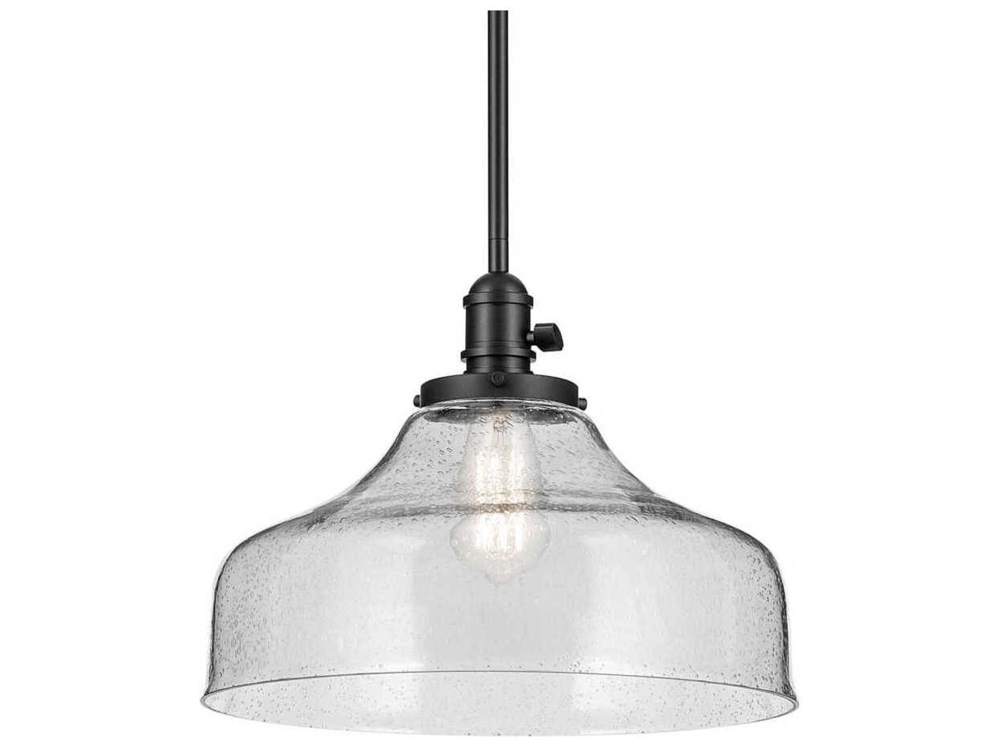Kichler Avery 1-Light Black Bell Pendant