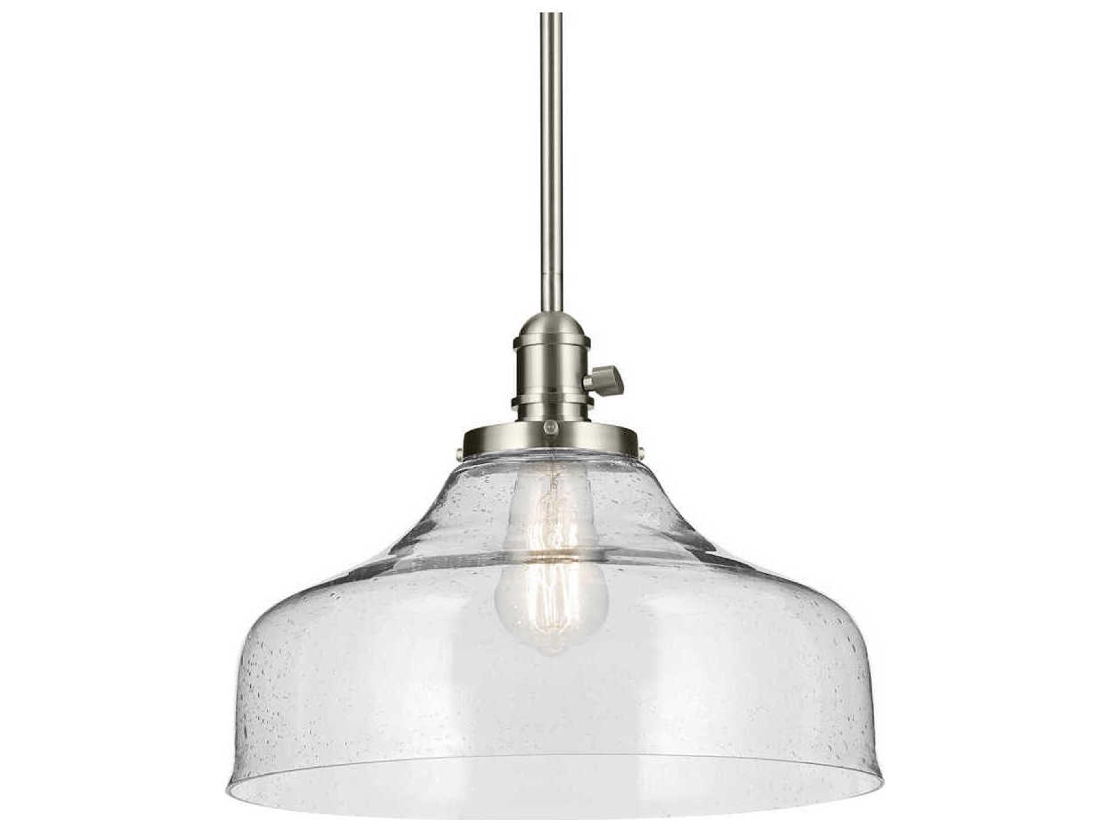 Kichler Avery 1-Light Brushed Nickel Bell Pendant