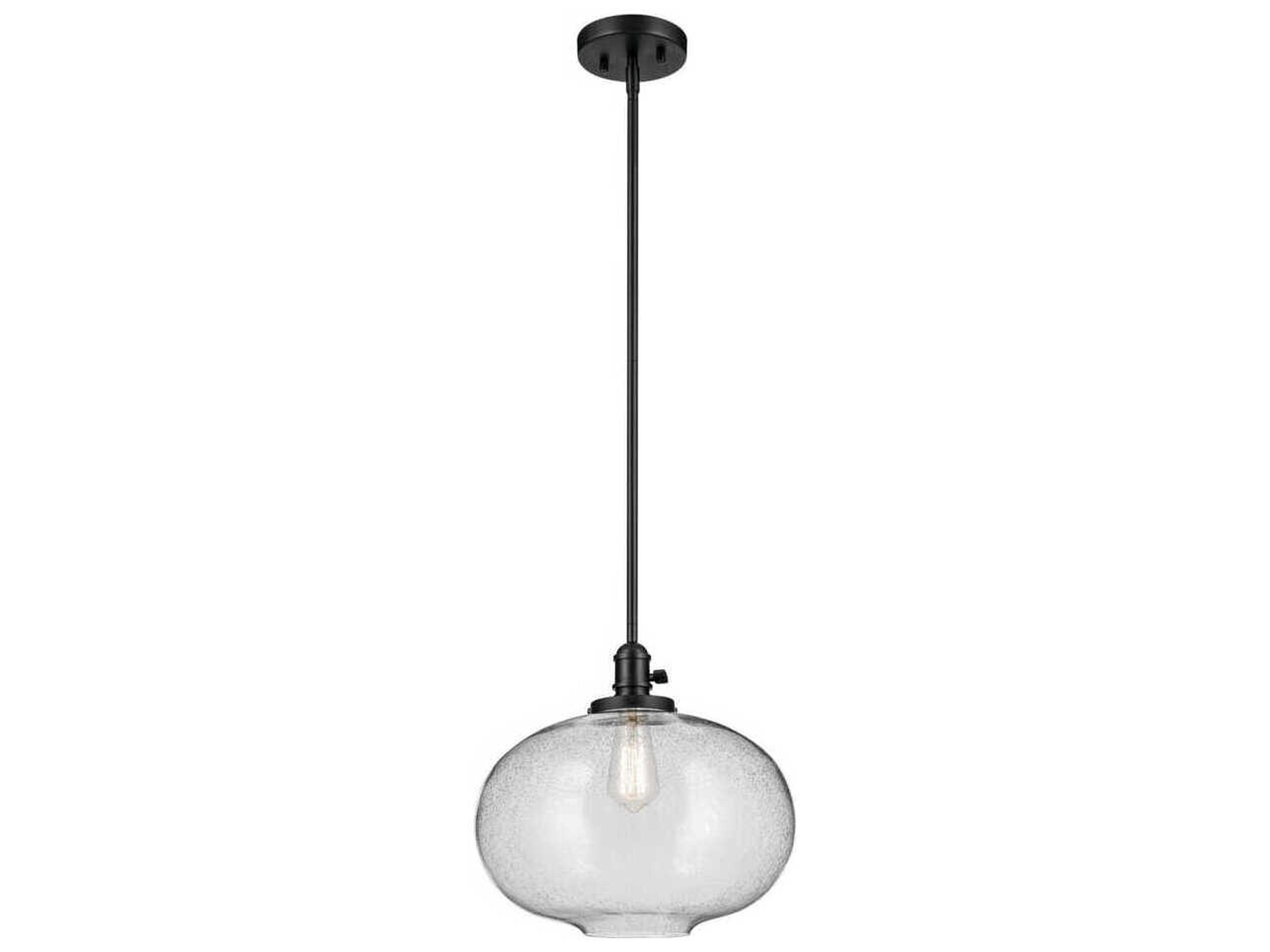 Avery 1-Light Black Globe Pendant