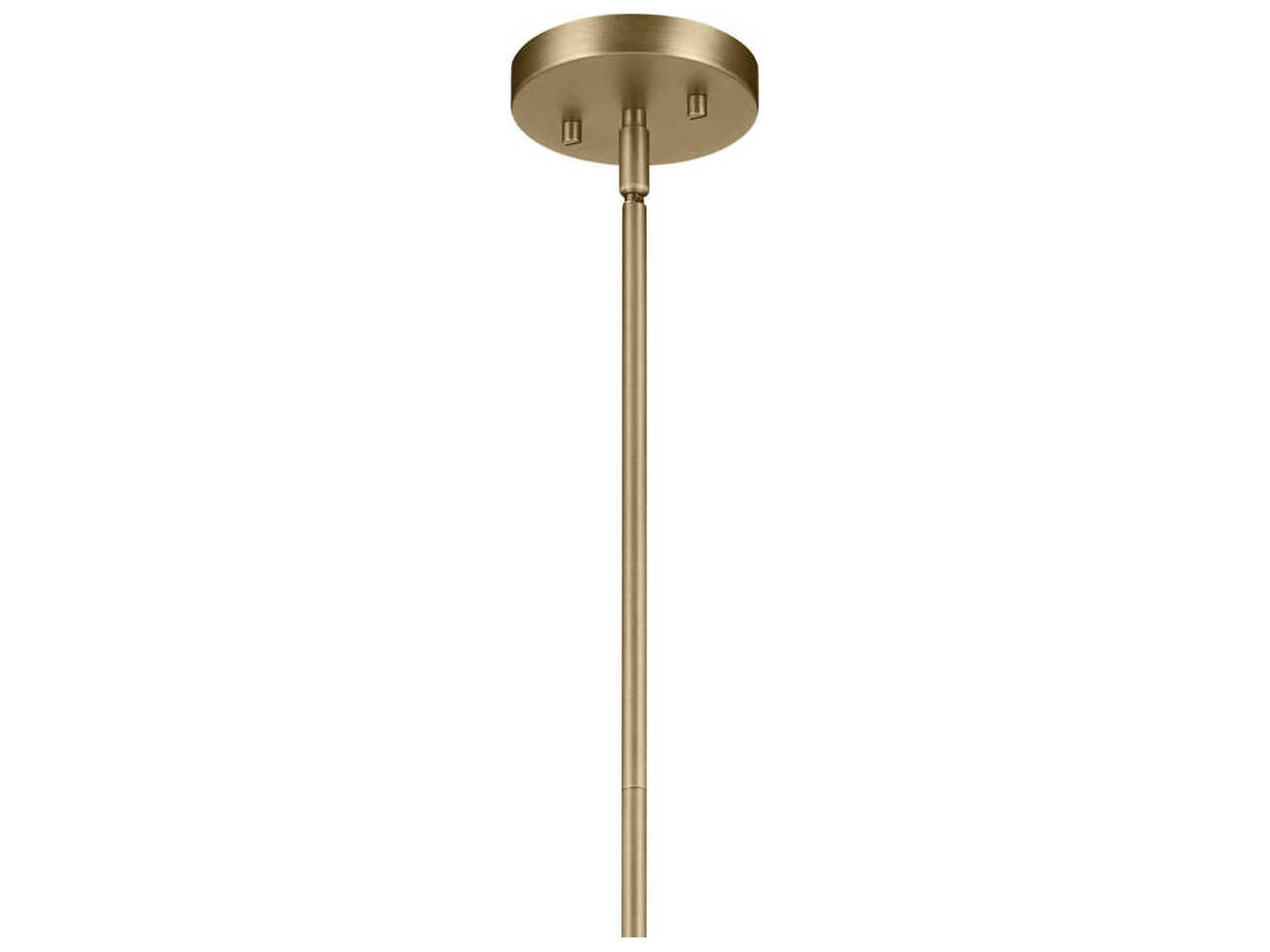 Kichler Avery 1-Light Natural Brass Globe Pendant