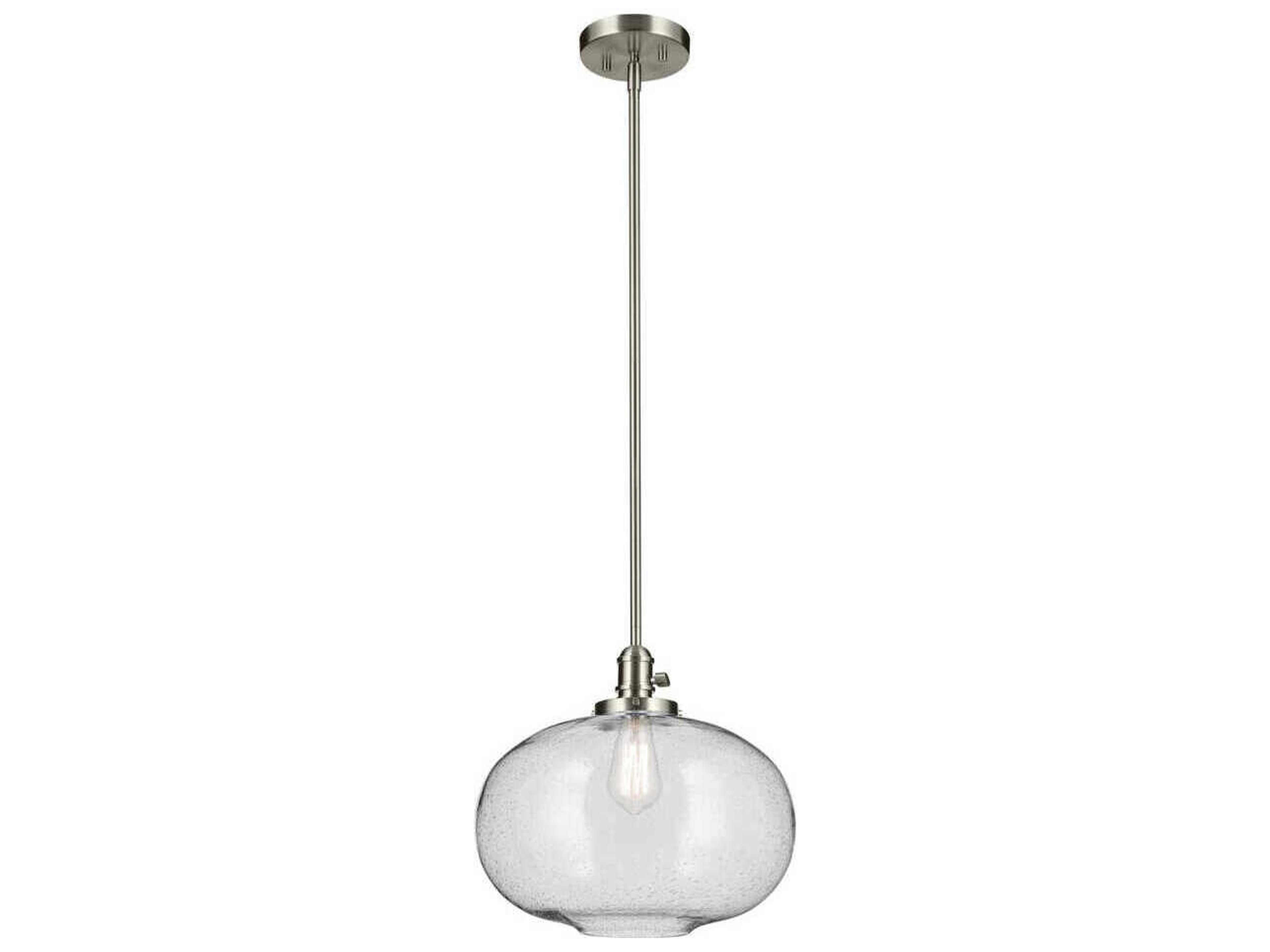 Avery 1-Light Brushed Nickel Globe Pendant