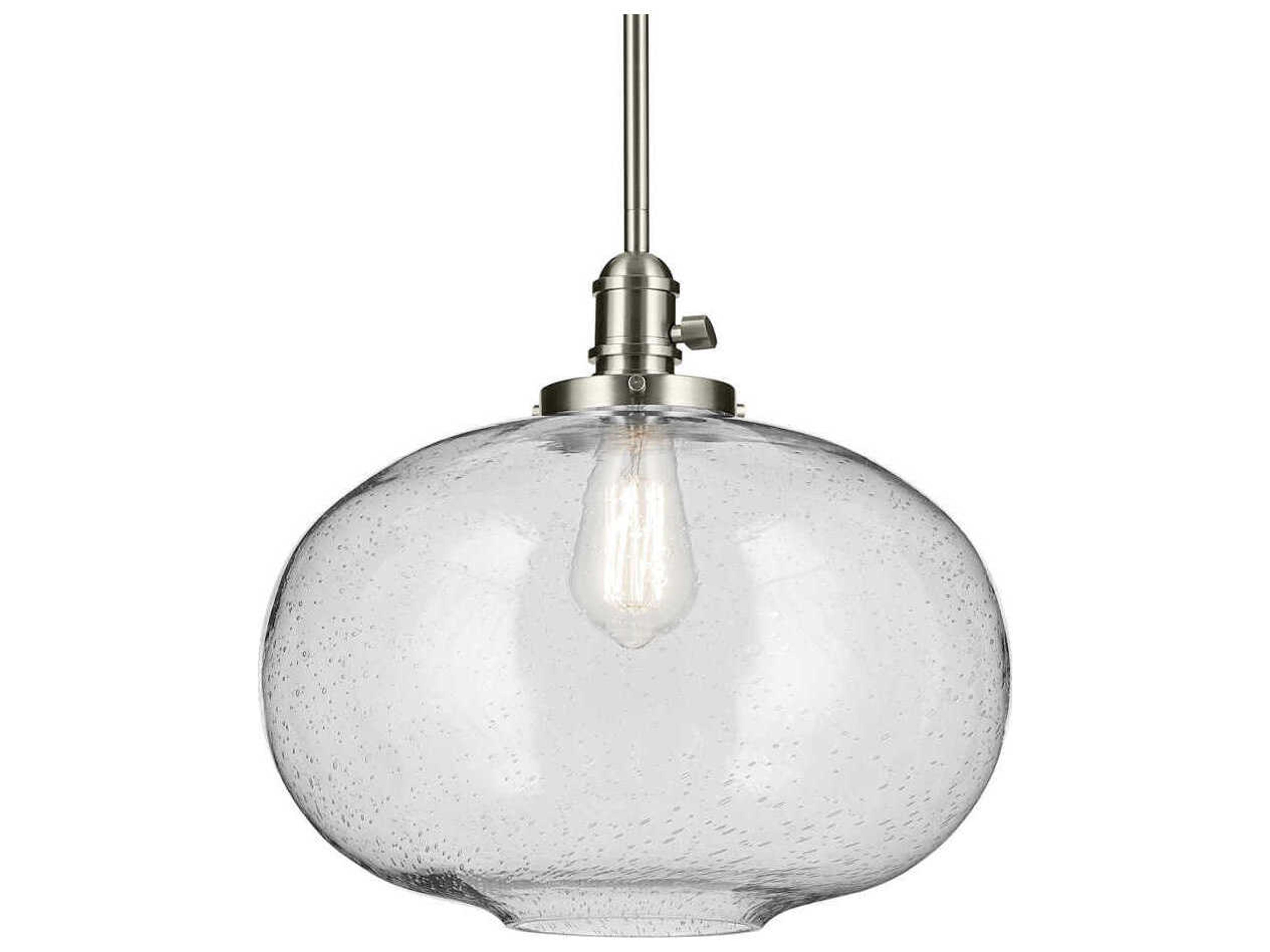 Kichler Avery 1-Light Brushed Nickel Globe Pendant