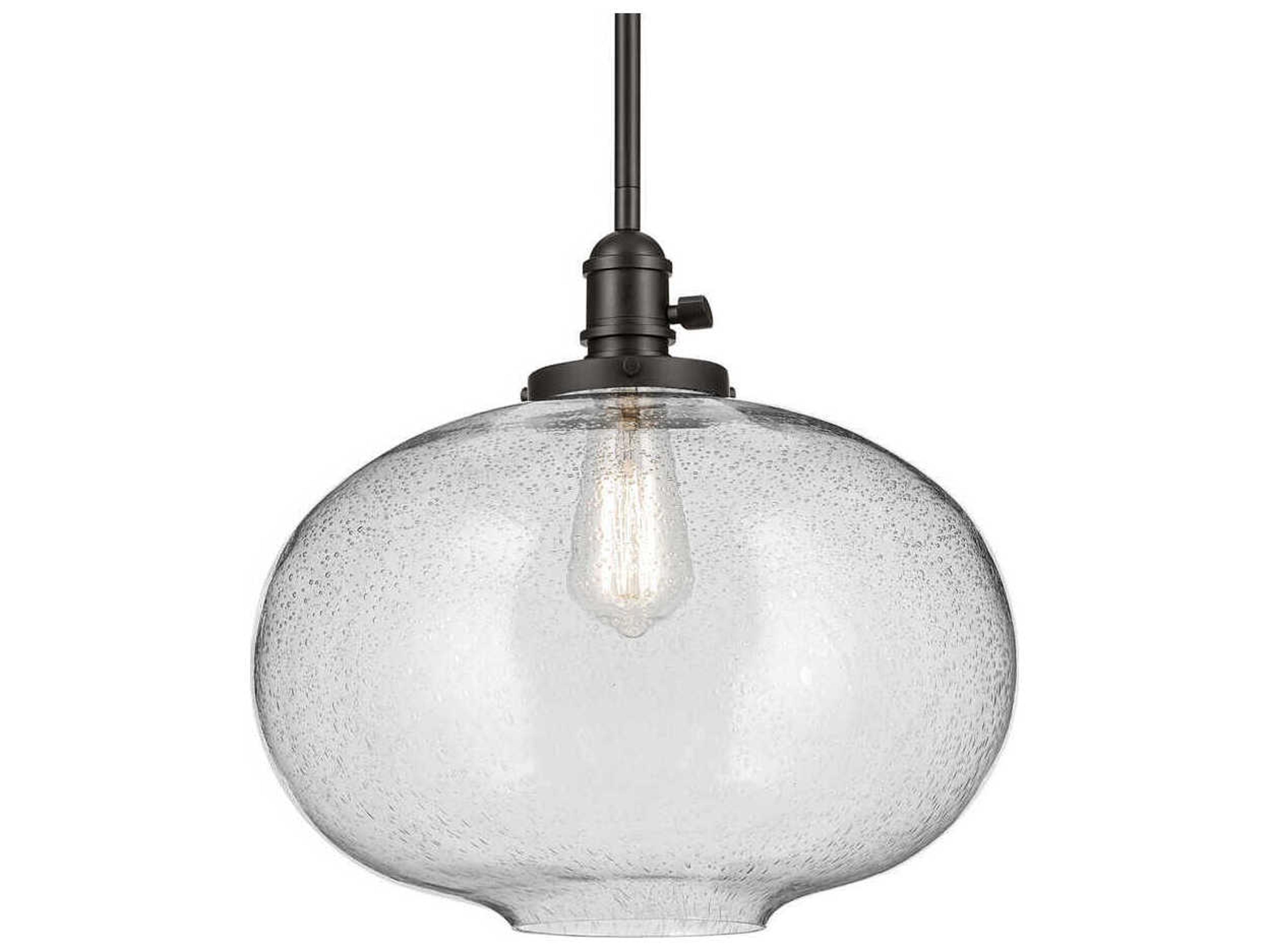 Kichler Avery 1-Light Olde Bronze Black Globe Pendant