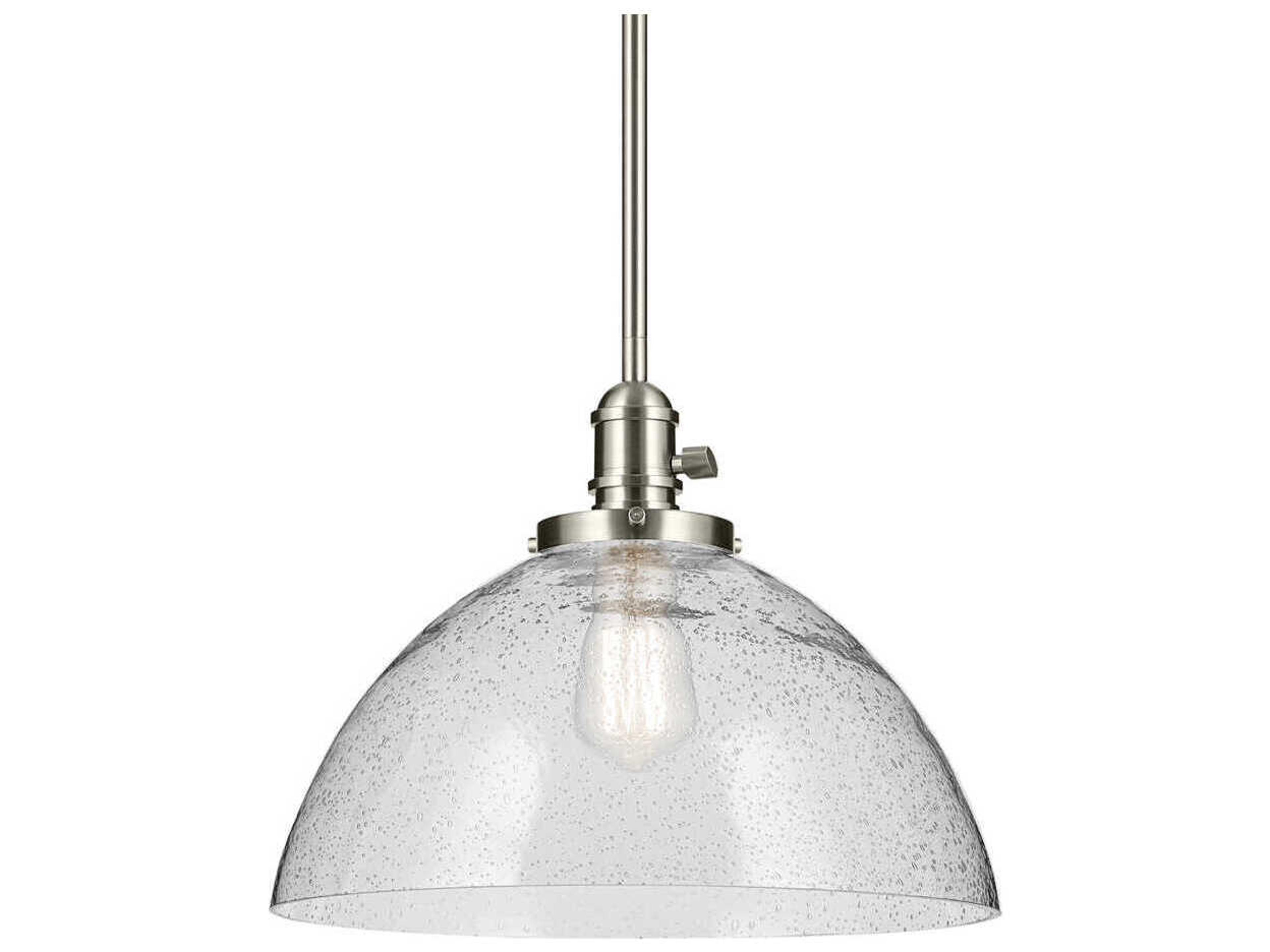 Kichler Avery 1-Light Brushed Nickel Dome Pendant