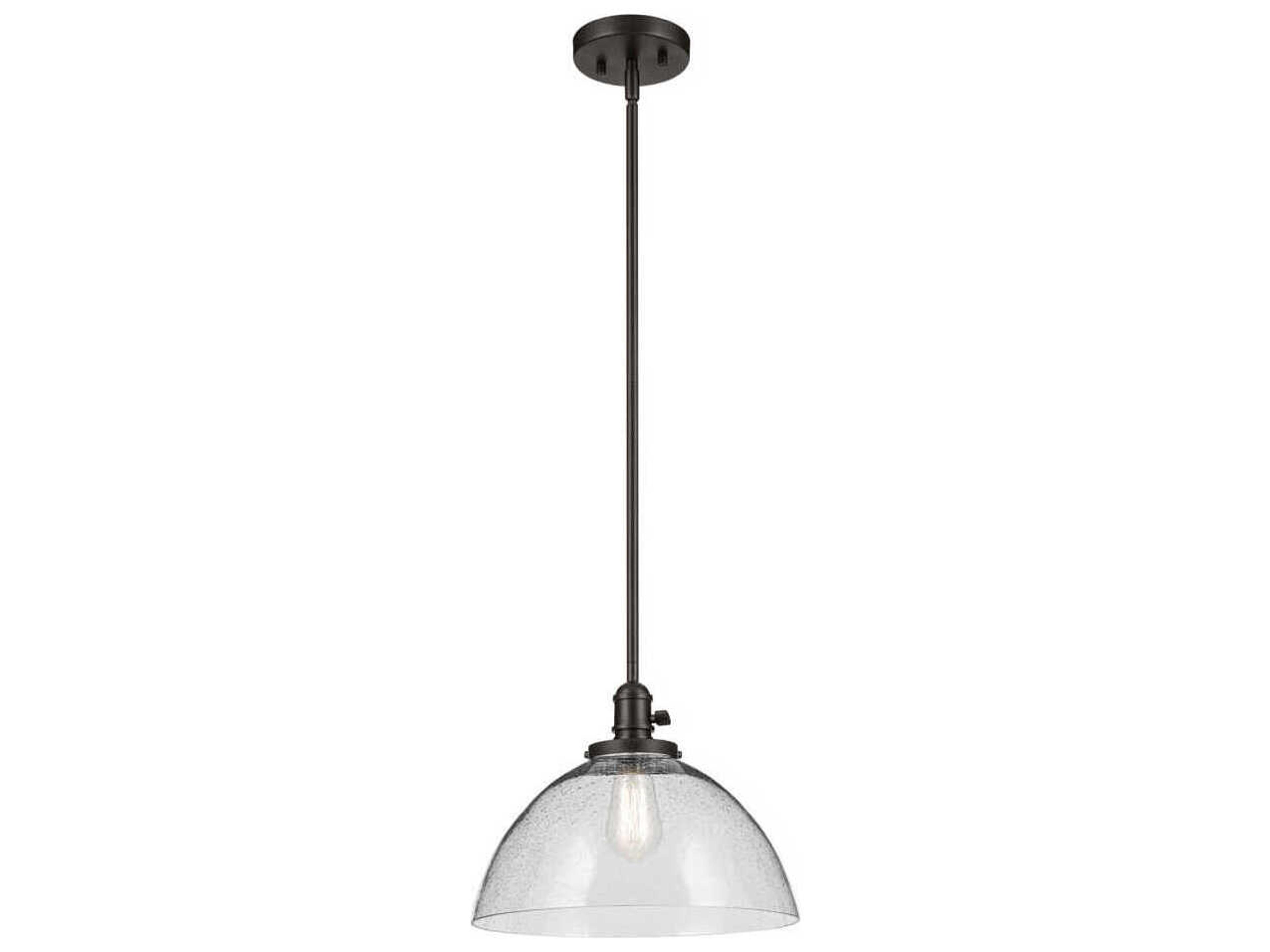 Avery 1-Light Olde Bronze Black Dome Pendant