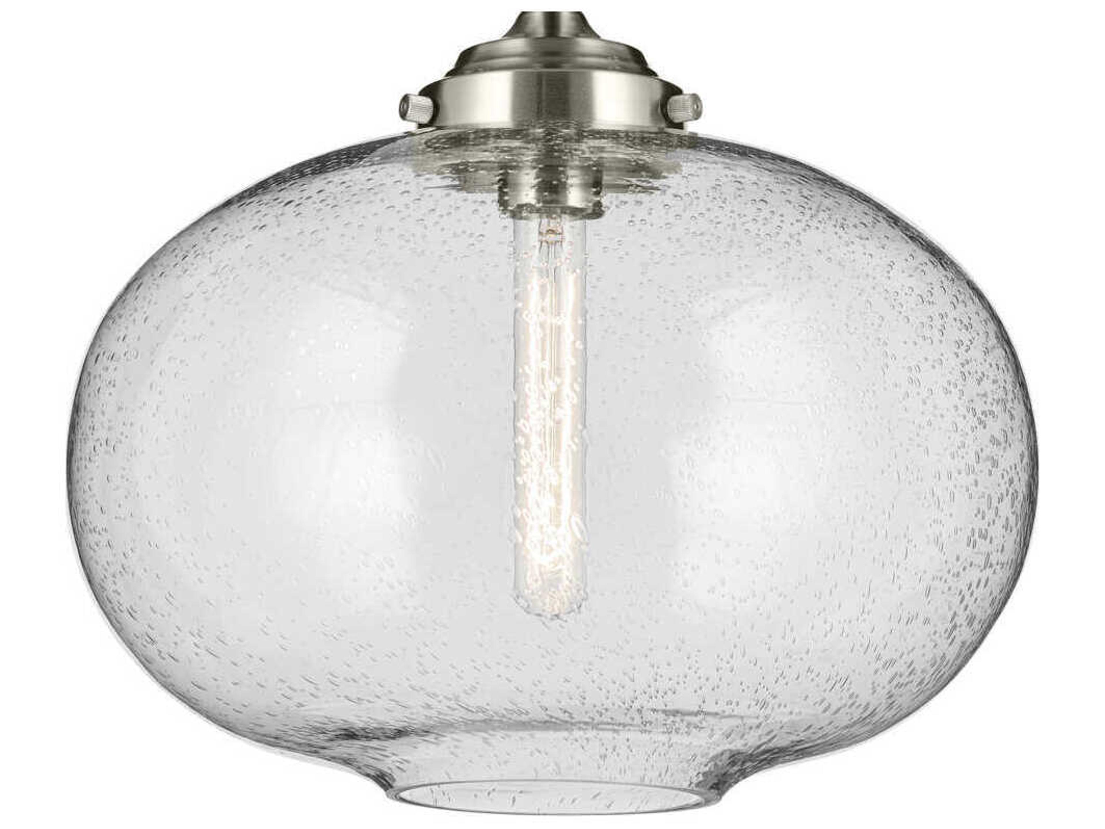 Kichler Avery 1-Light Brushed Nickel Globe Semi Flush Mount