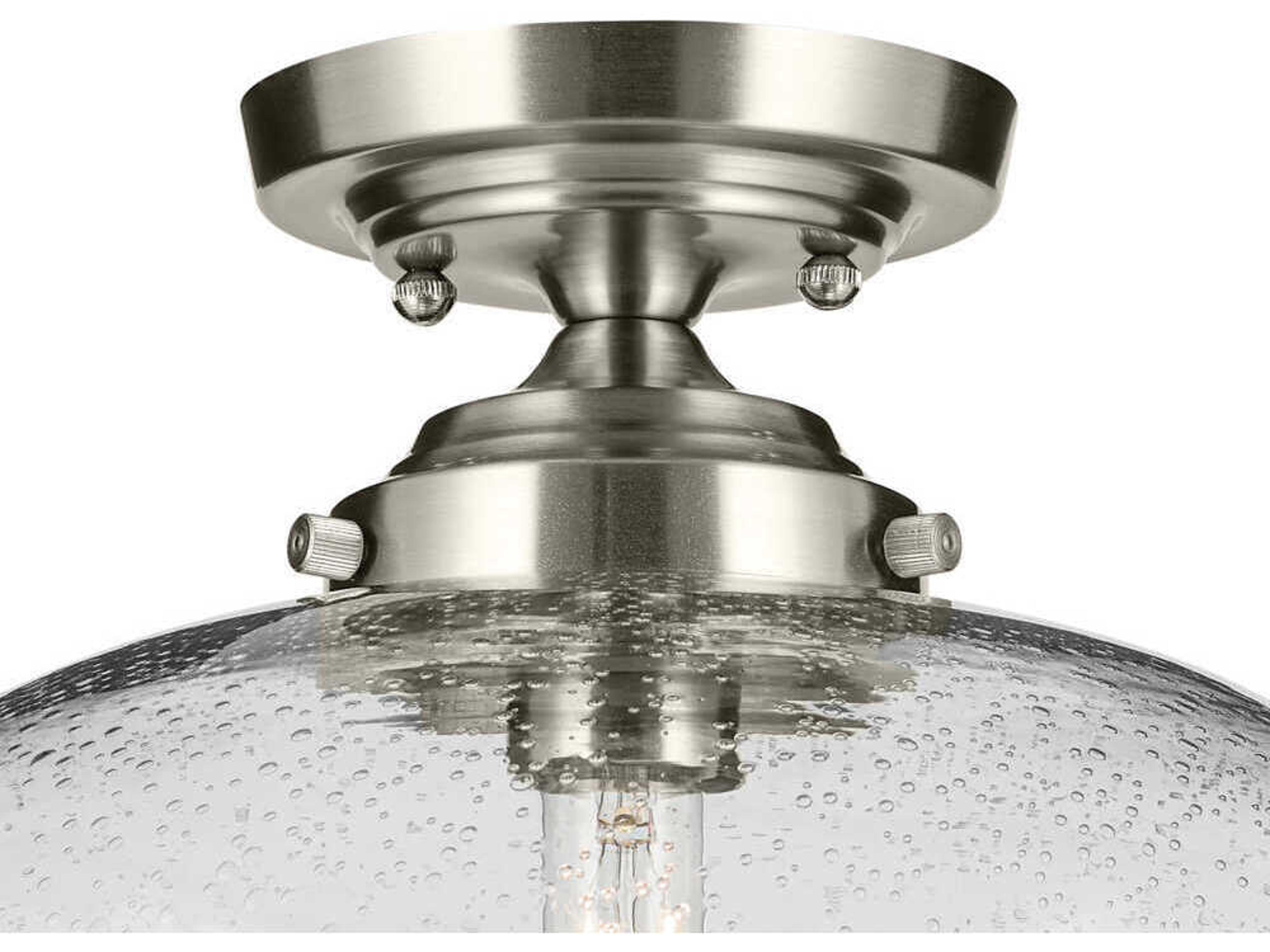 Kichler Avery 1-Light Brushed Nickel Globe Semi Flush Mount