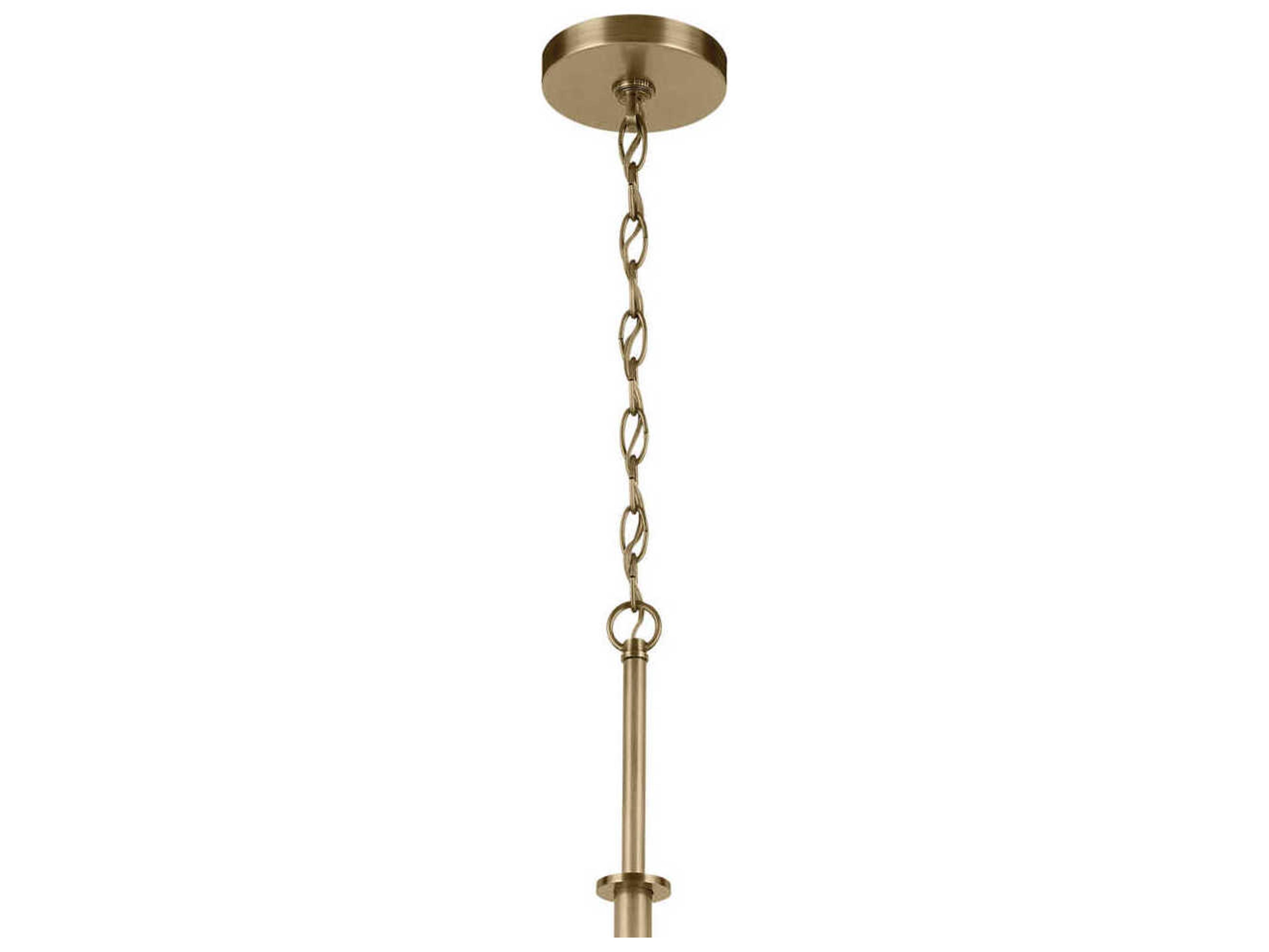 Kichler Crosby 9-Light Natural Brass Candelabra Cylinder Tiered Chandelier