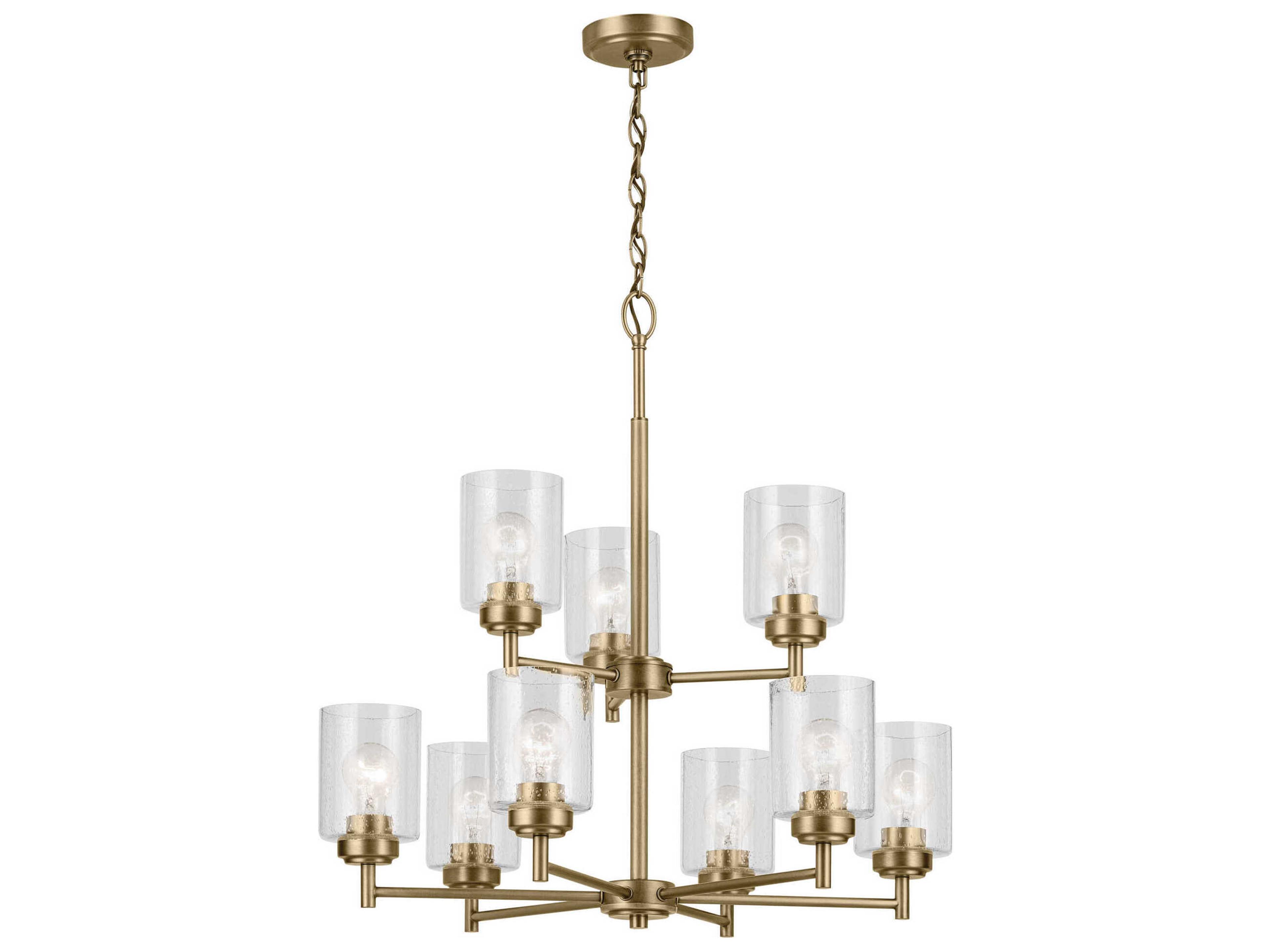 Winslow 9-Light Natural Brass Chandelier