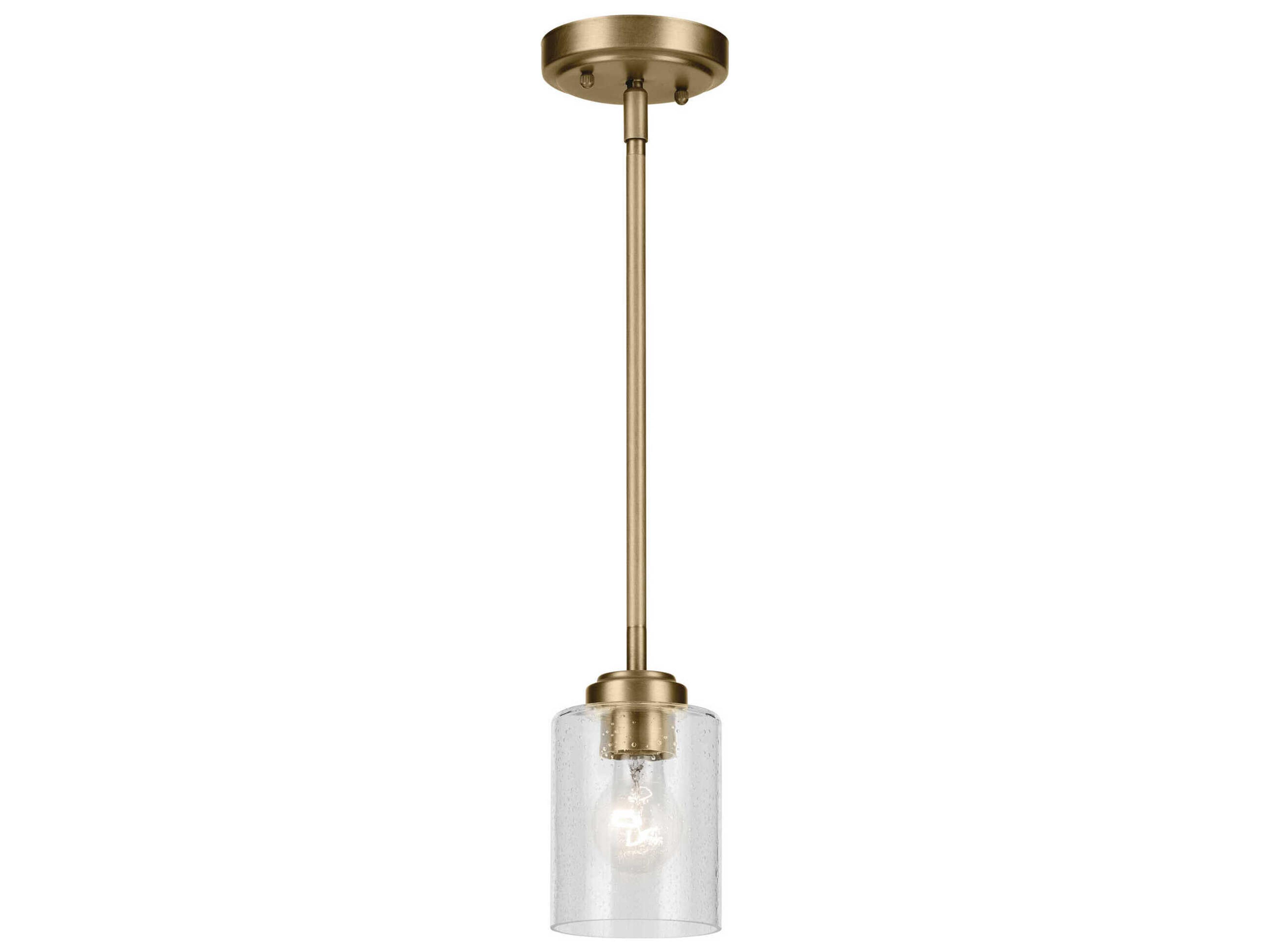 Winslow 1-Light Natural Brass Mini Pendant