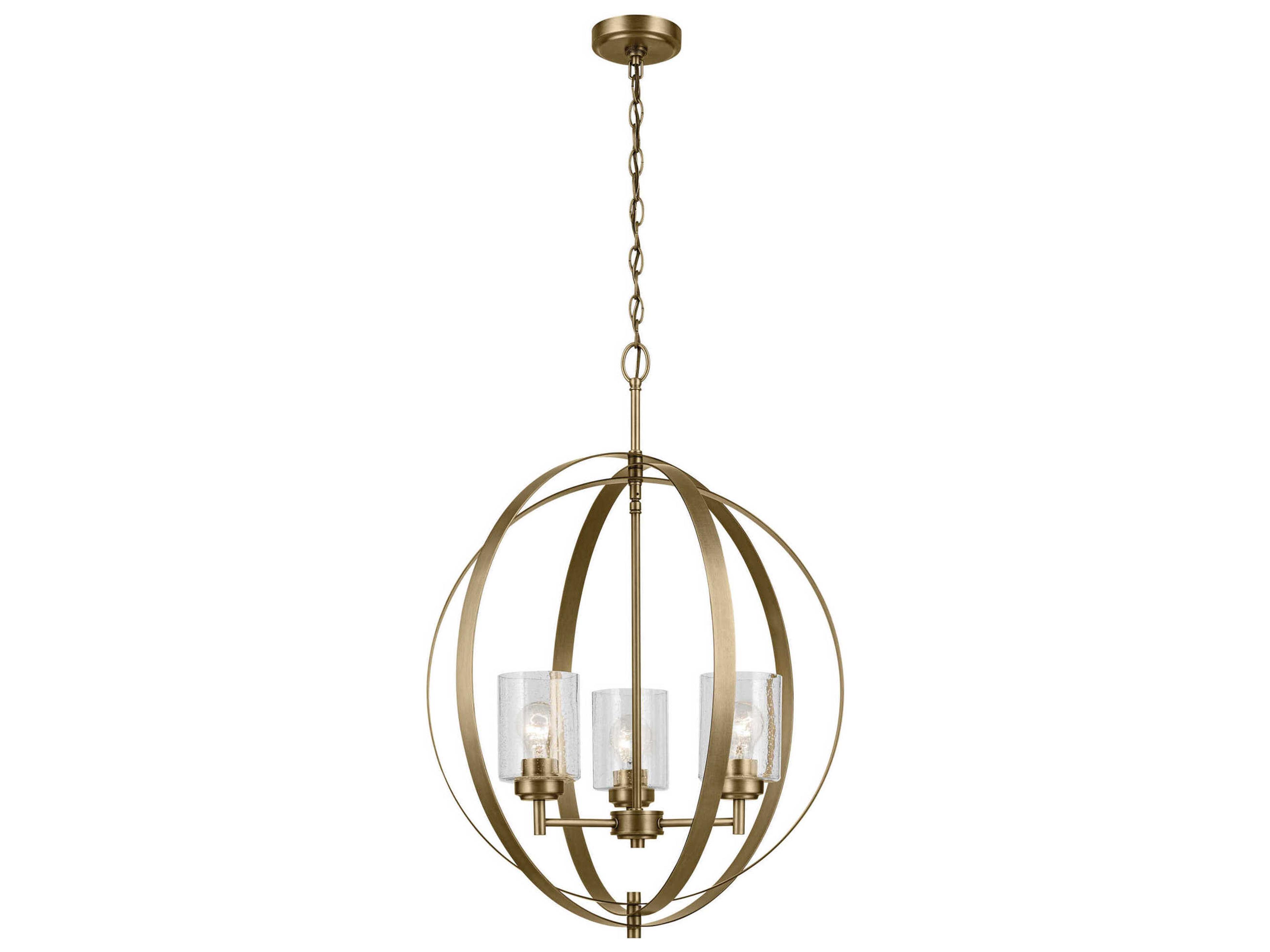 Winslow 3-Light Natural Brass Chandelier