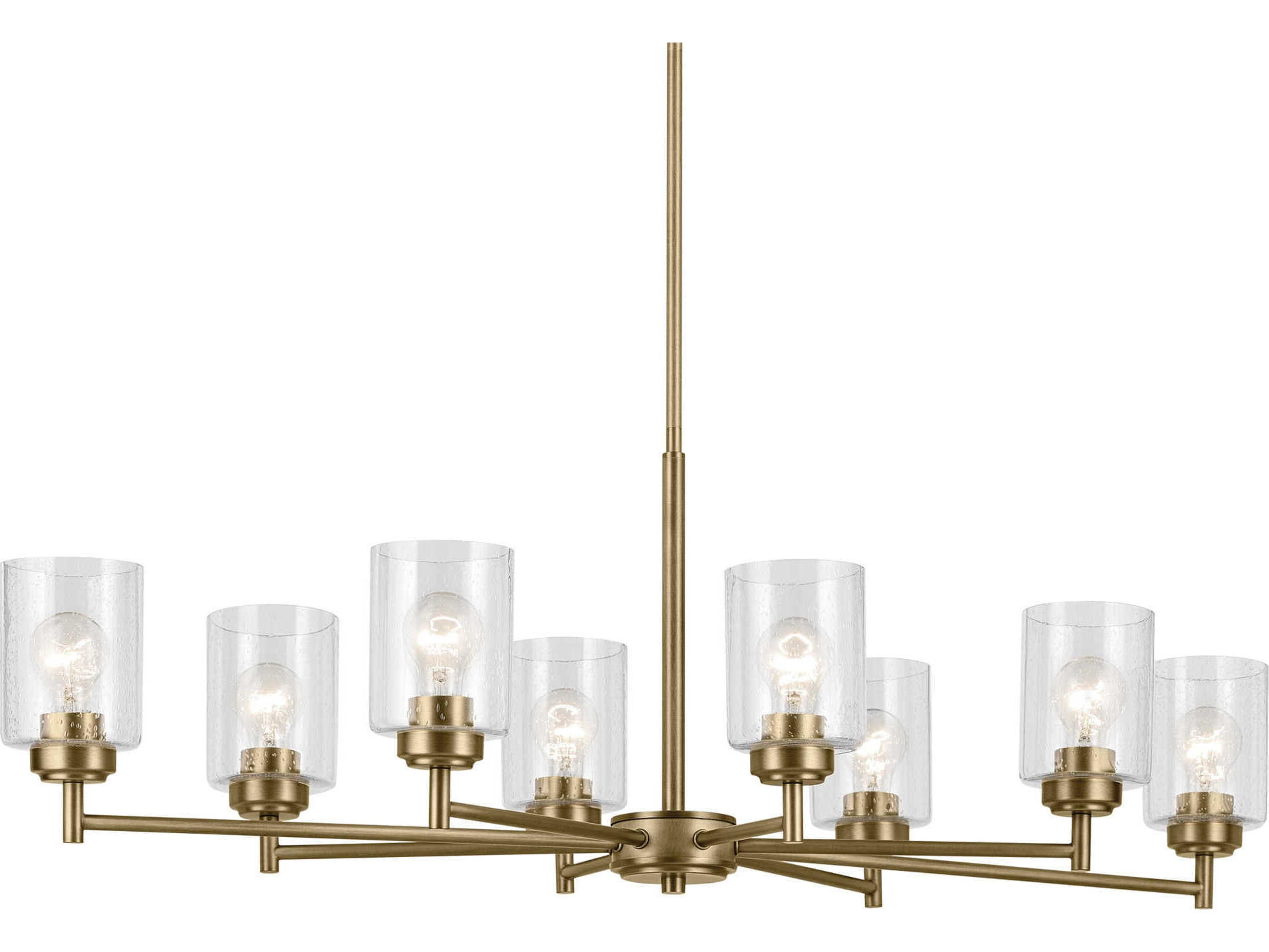 Kichler Winslow 8-Light Natural Brass Island Pendant