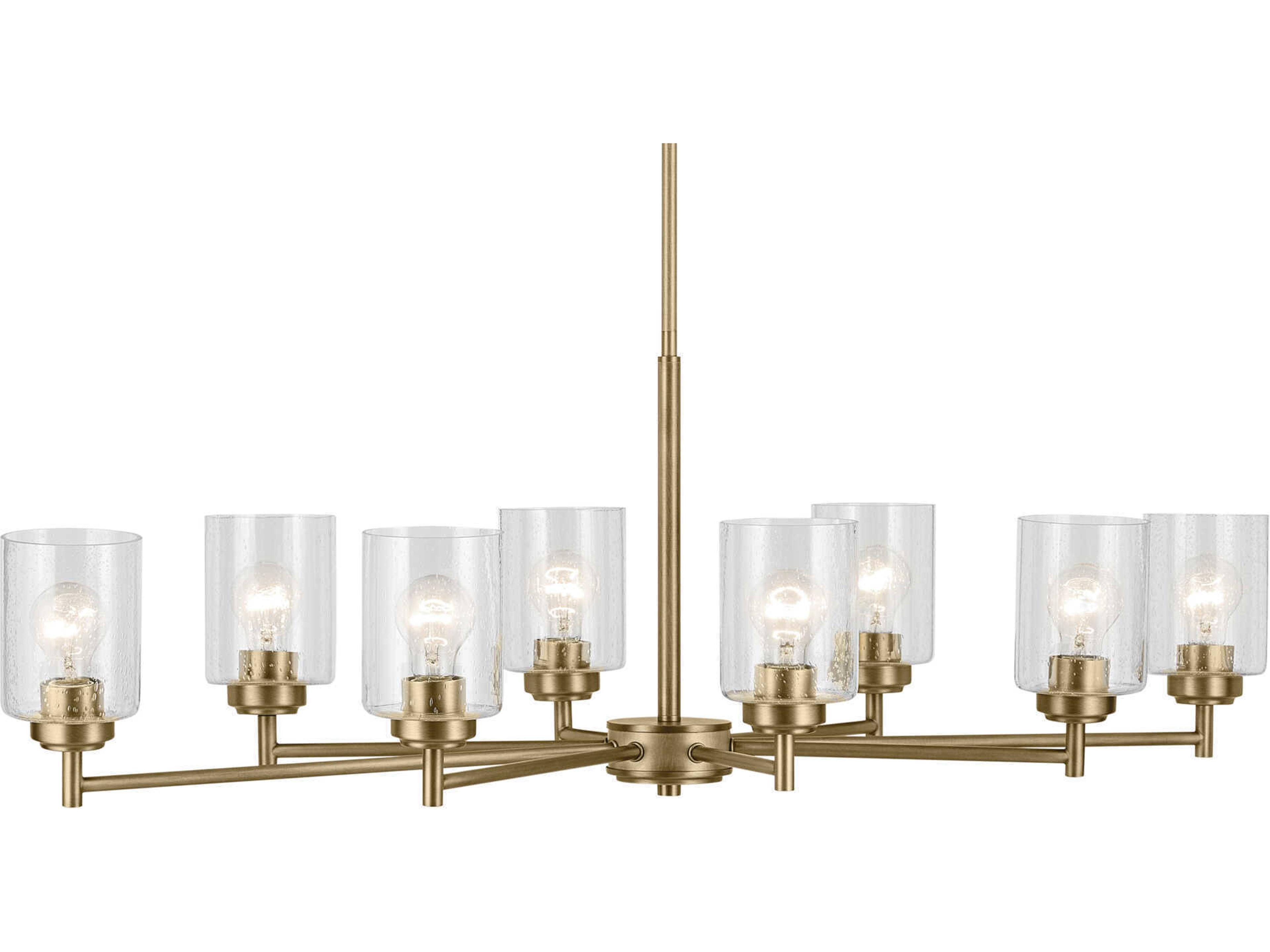 Kichler Winslow 8-Light Natural Brass Island Pendant