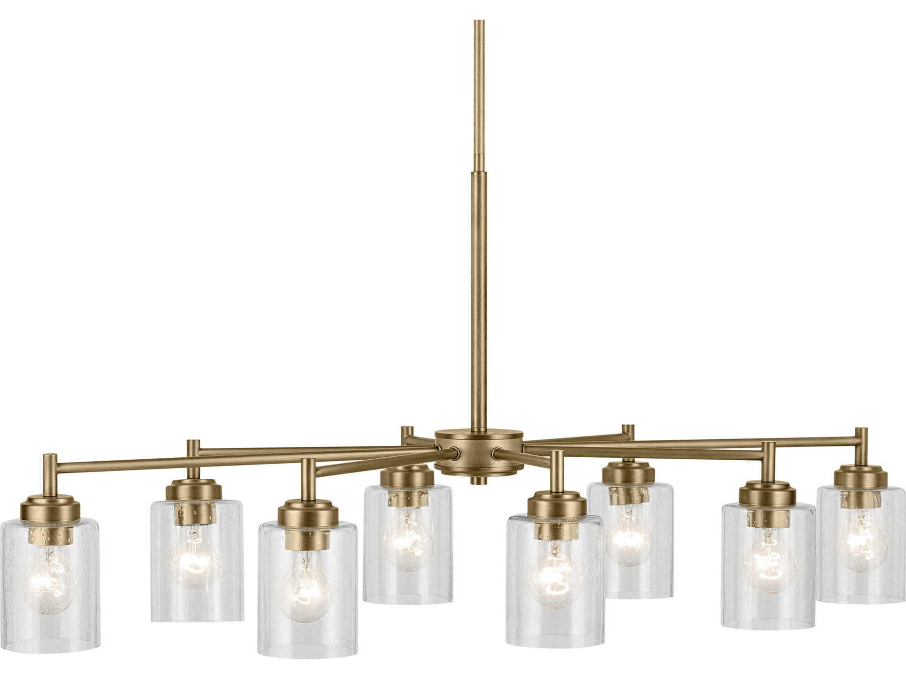 Kichler Winslow 8-Light Natural Brass Island Pendant