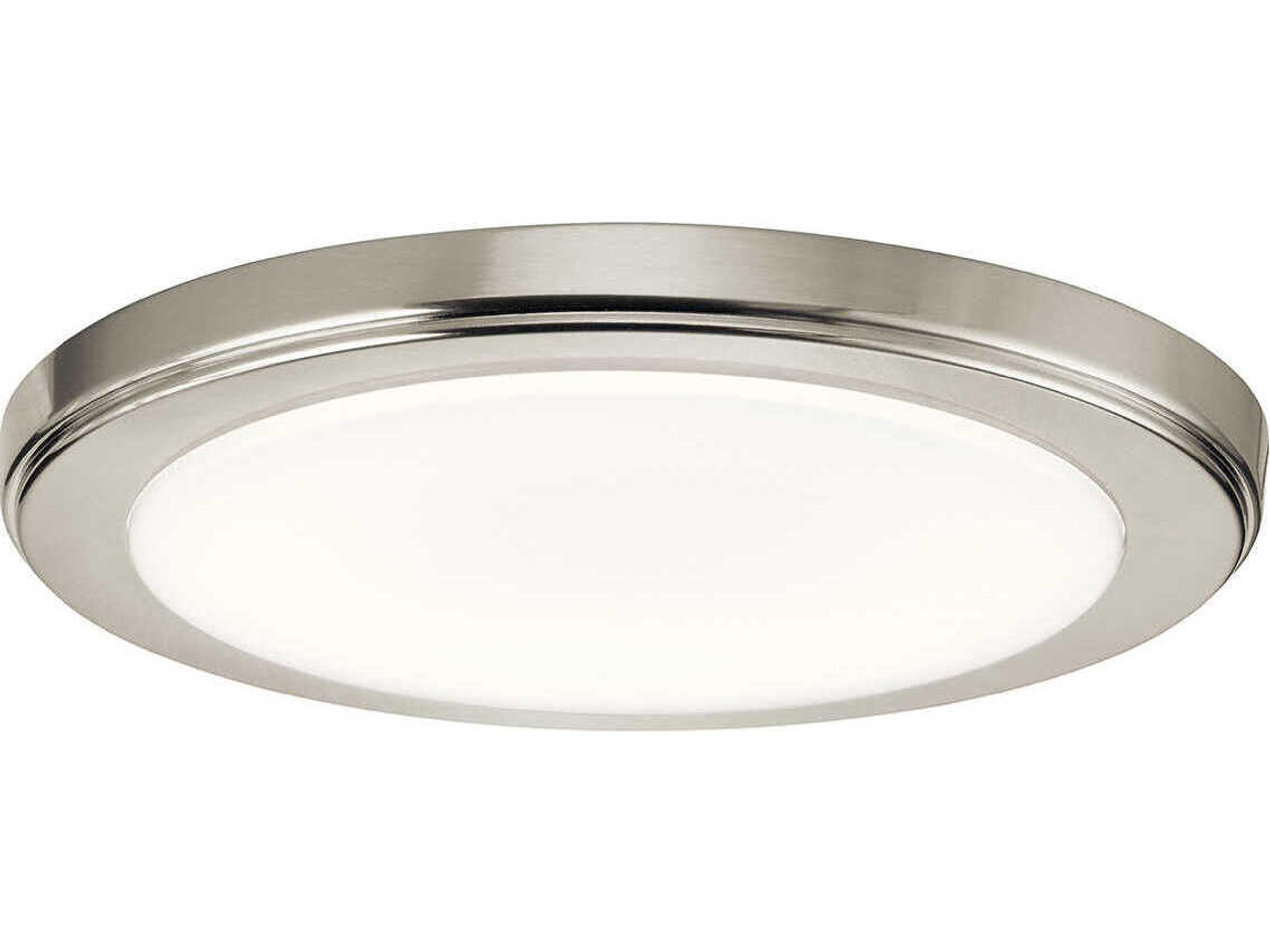 Zeo Brushed Nickel LED Round Flush Mount