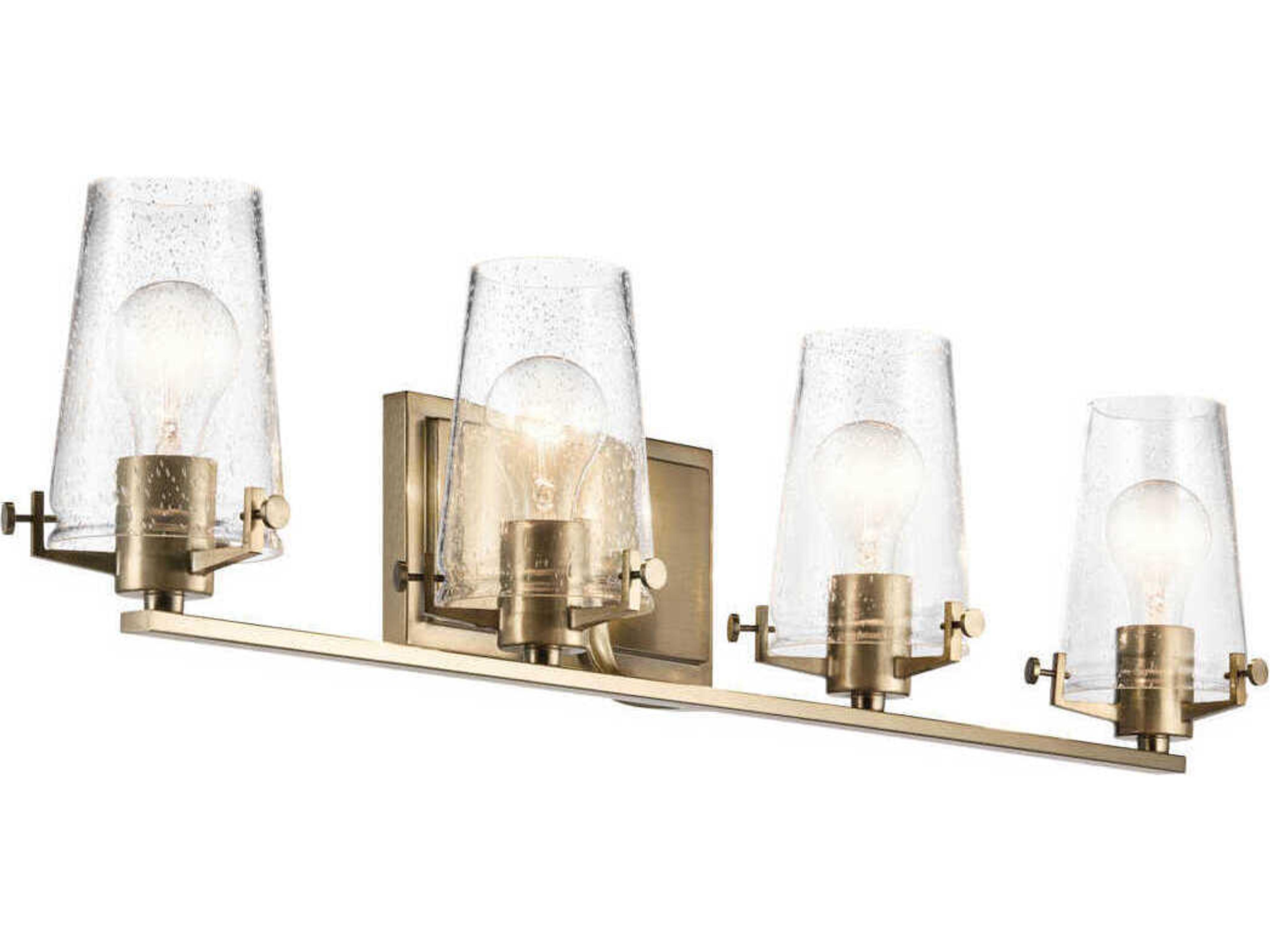 Alton 4-Light Champagne Bronze Glass Vanity Light