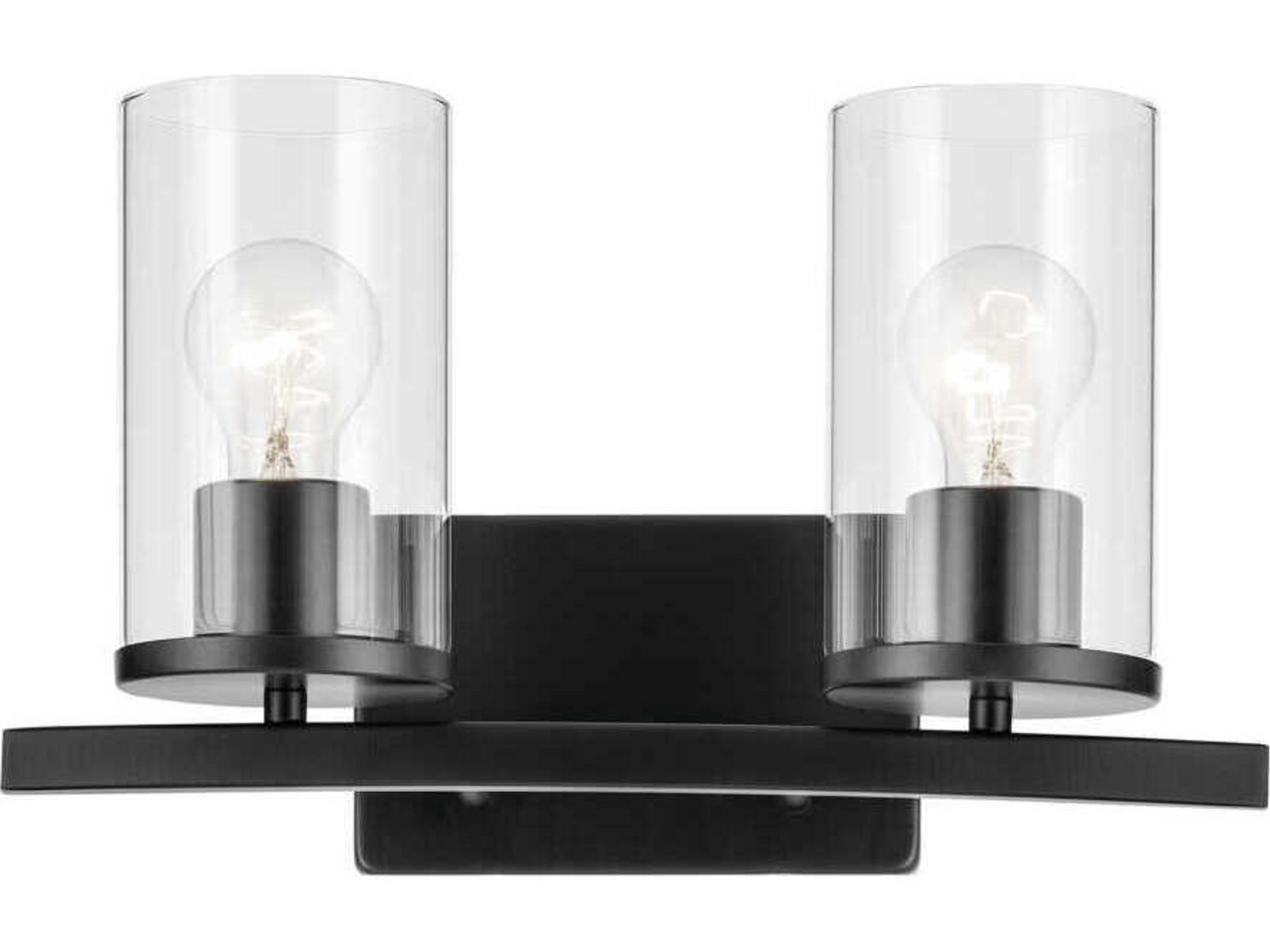 Kichler Crosby 2-Light Black Vanity Light