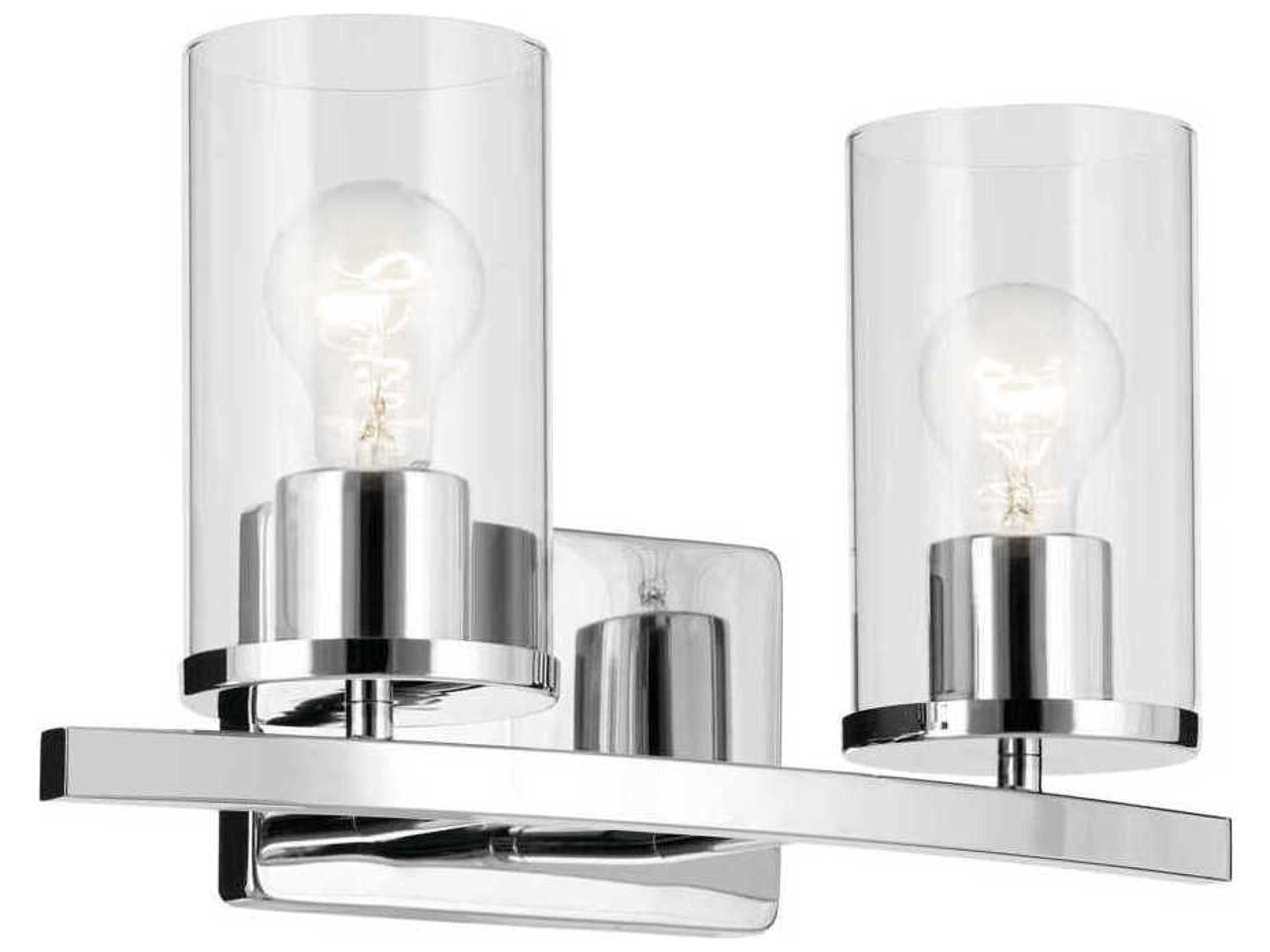 Crosby 2-Light Chrome Vanity Light