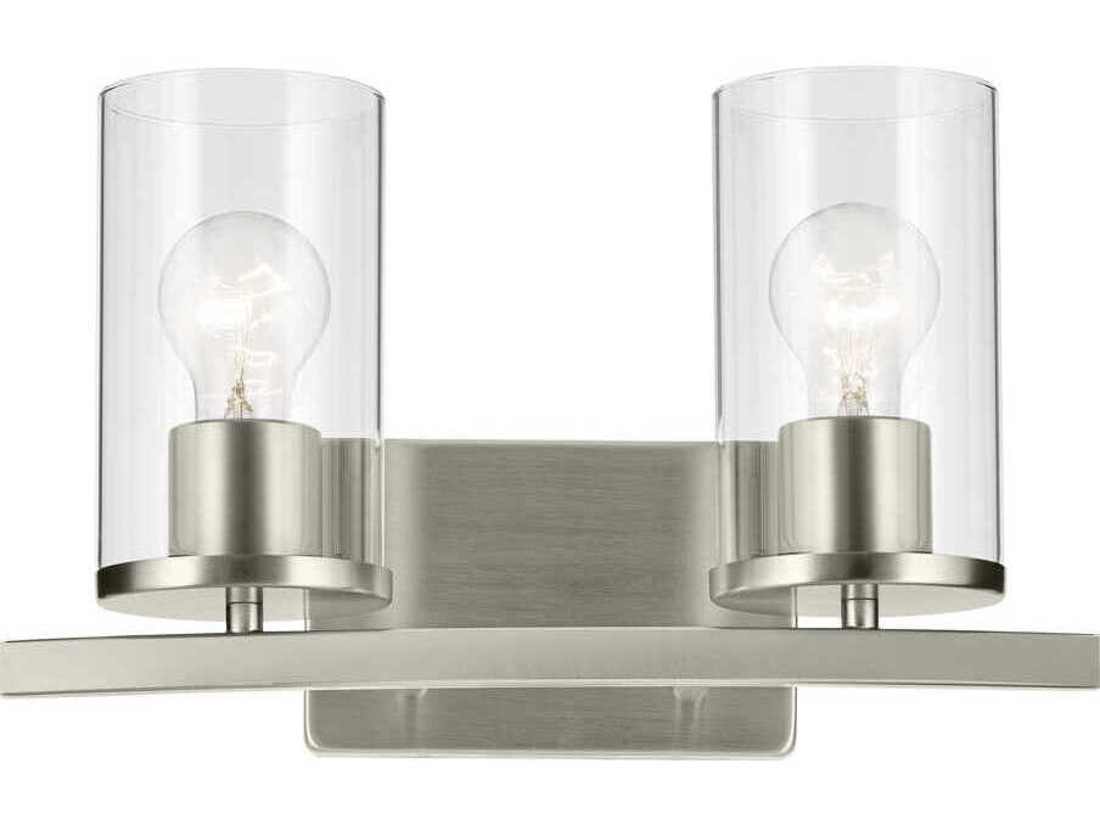 Kichler Crosby 2-Light Brushed Nickel Vanity Light