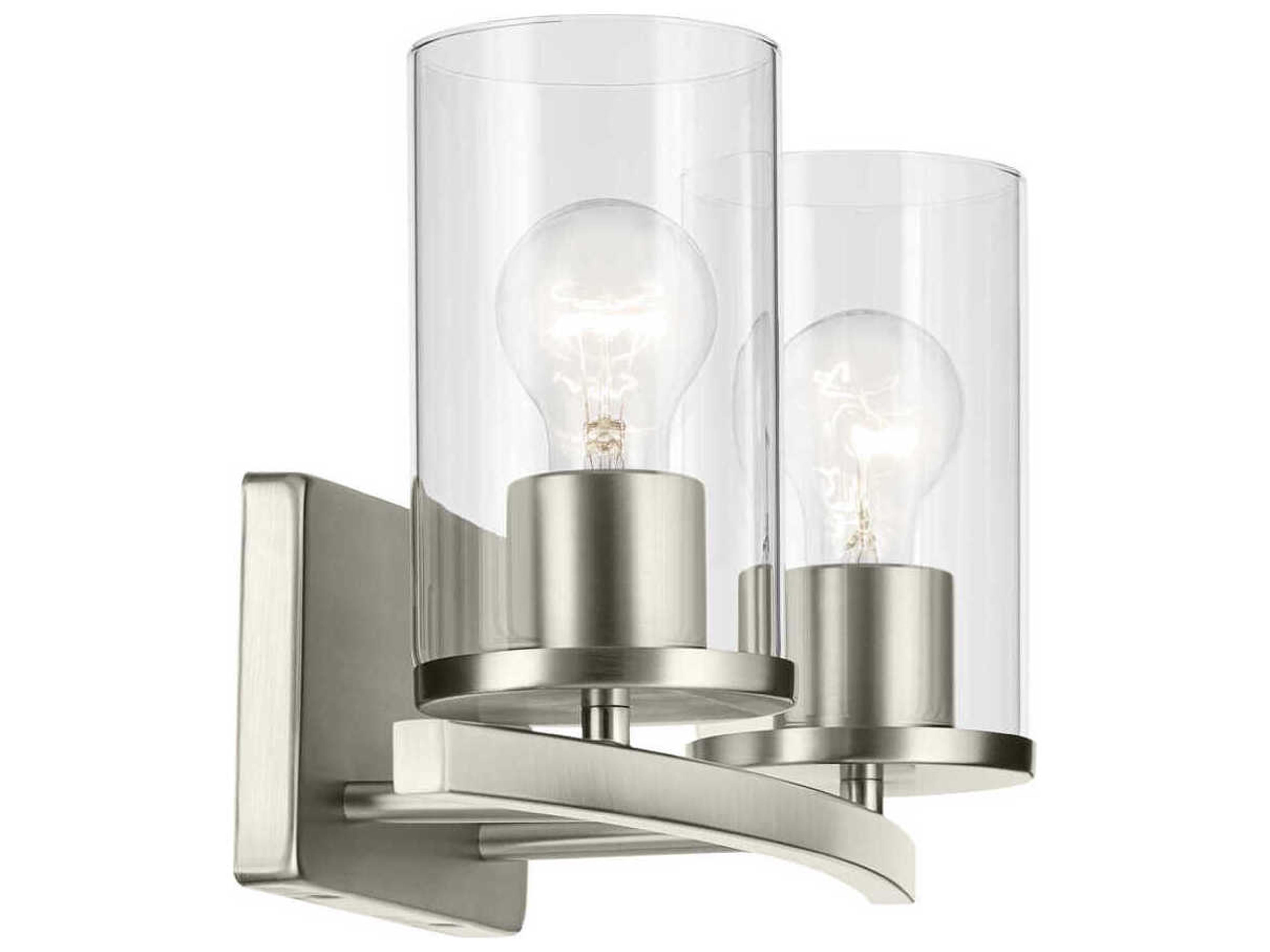 Kichler Crosby 2-Light Brushed Nickel Vanity Light