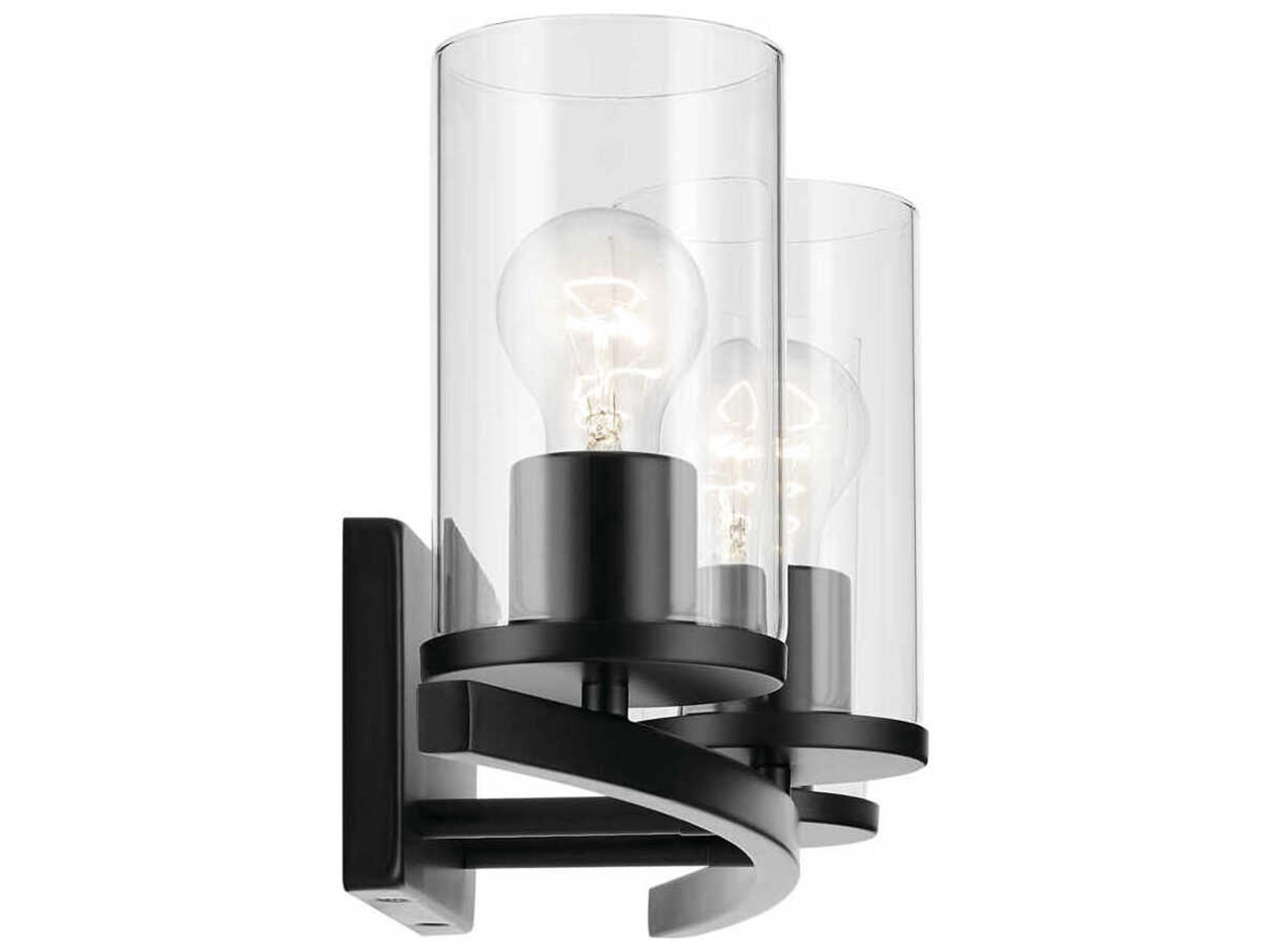 Kichler Crosby 3-Light Black Vanity Light
