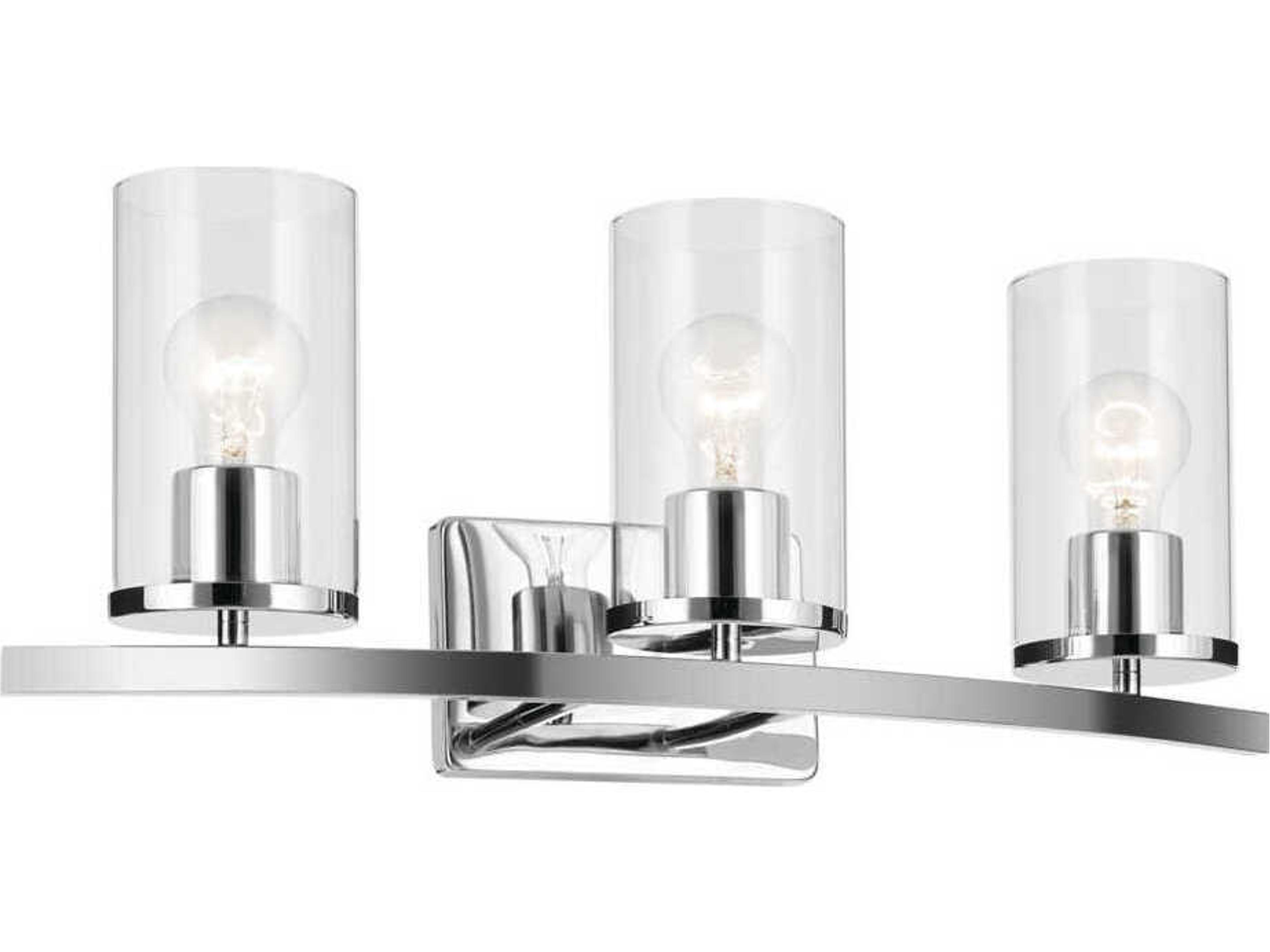 Crosby 3-Light Chrome Vanity Light