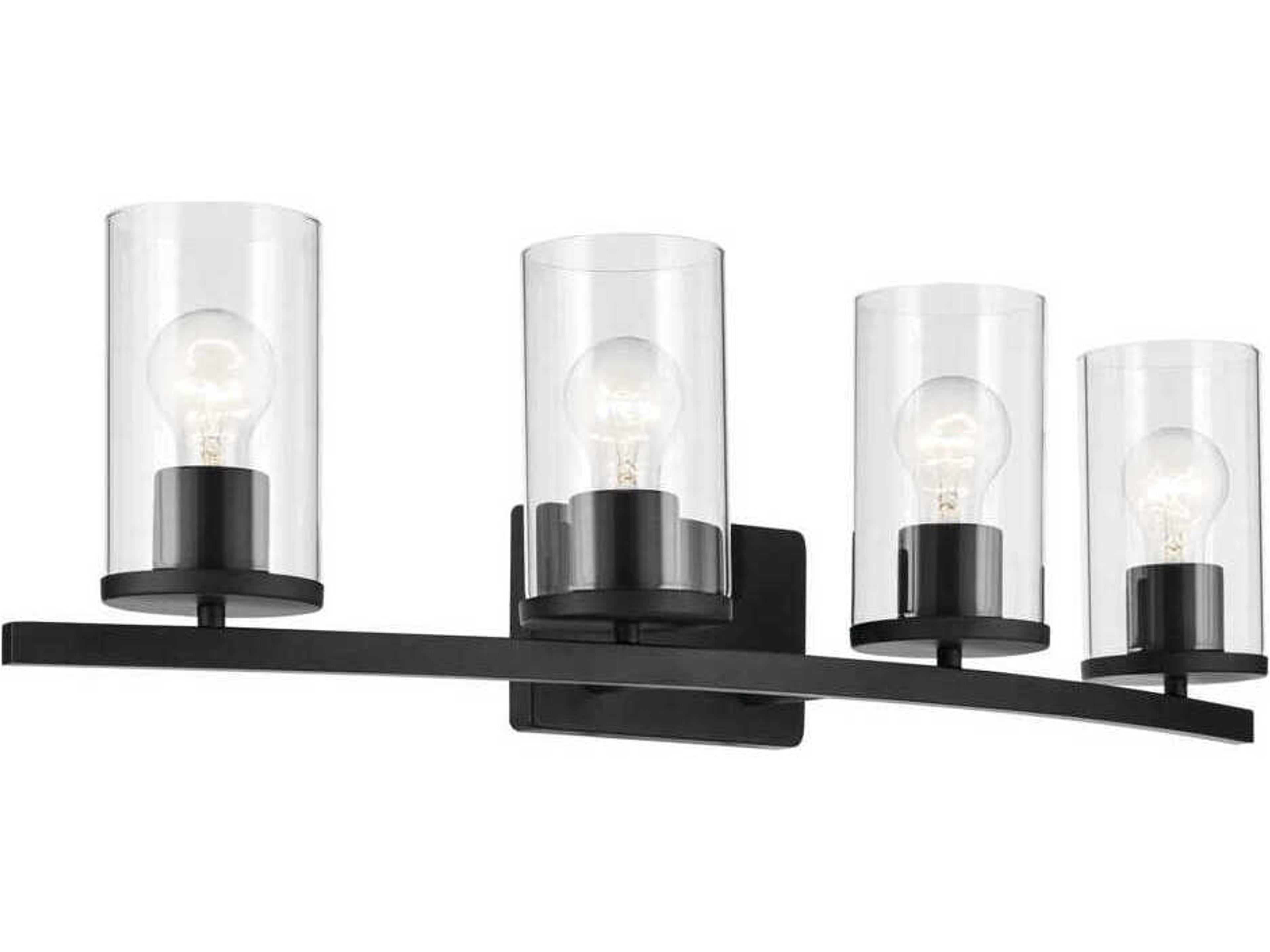 Crosby 4-Light Black Vanity Light