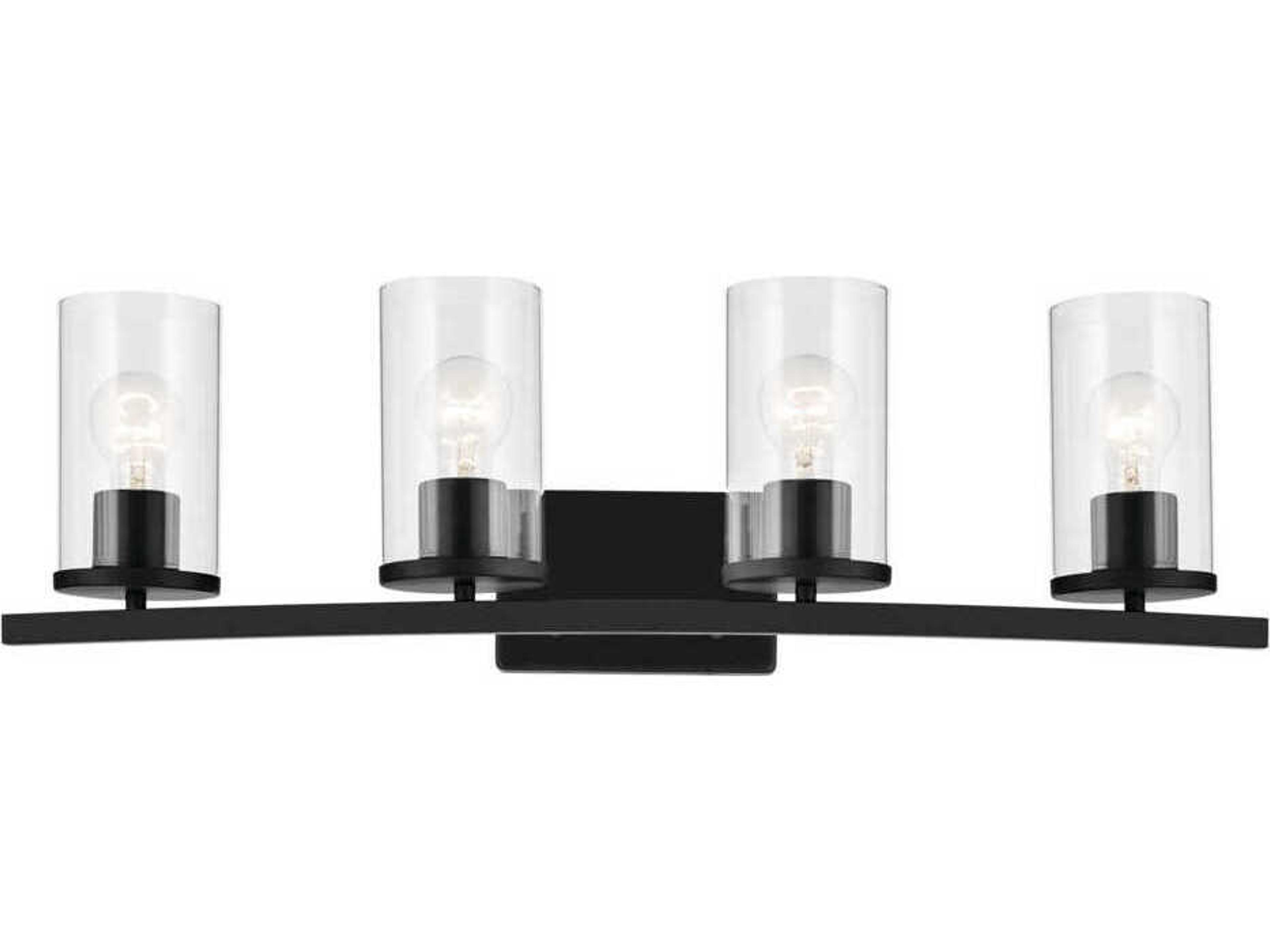 Kichler Crosby 4-Light Black Vanity Light