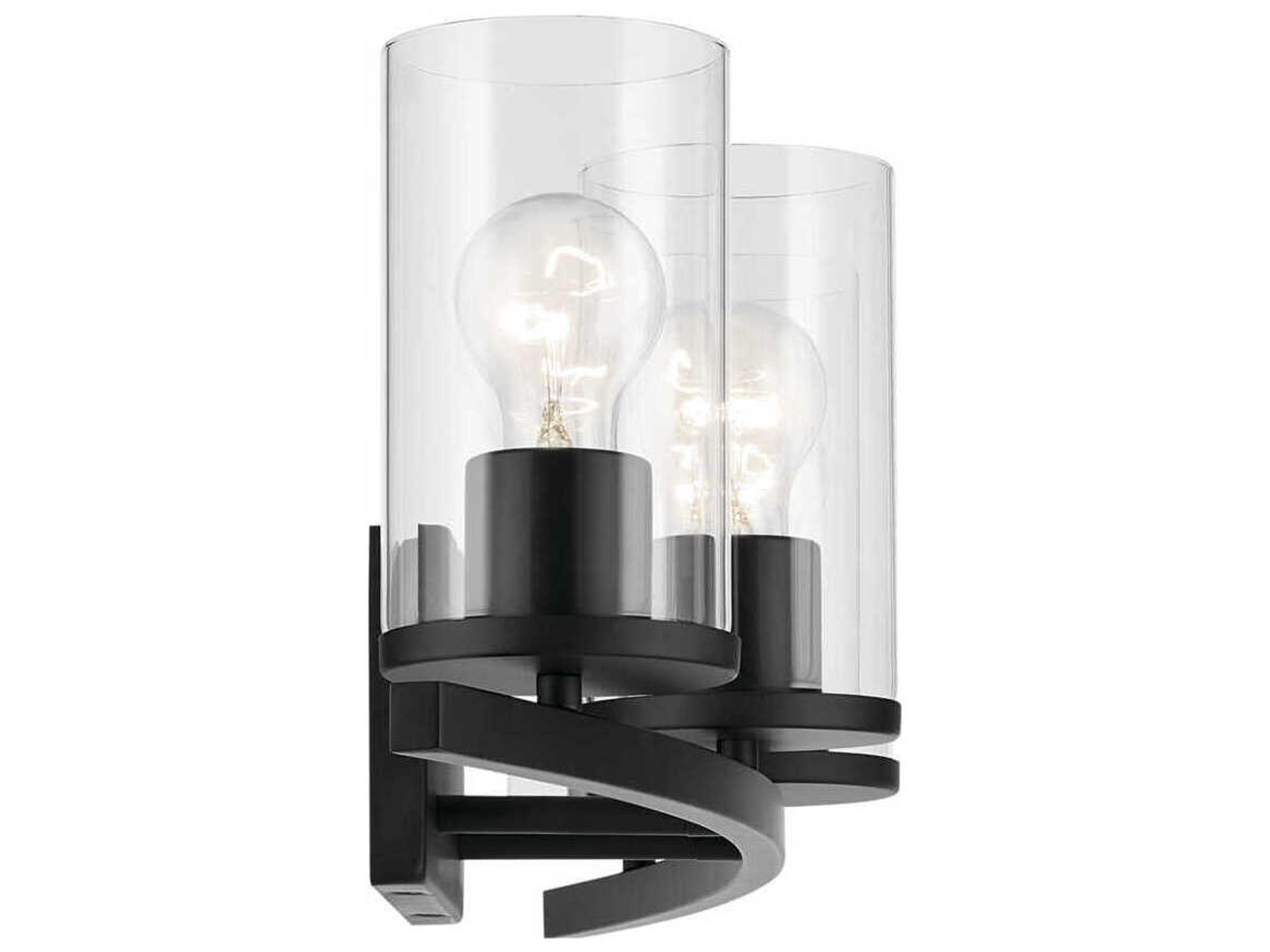 Kichler Crosby 4-Light Black Vanity Light