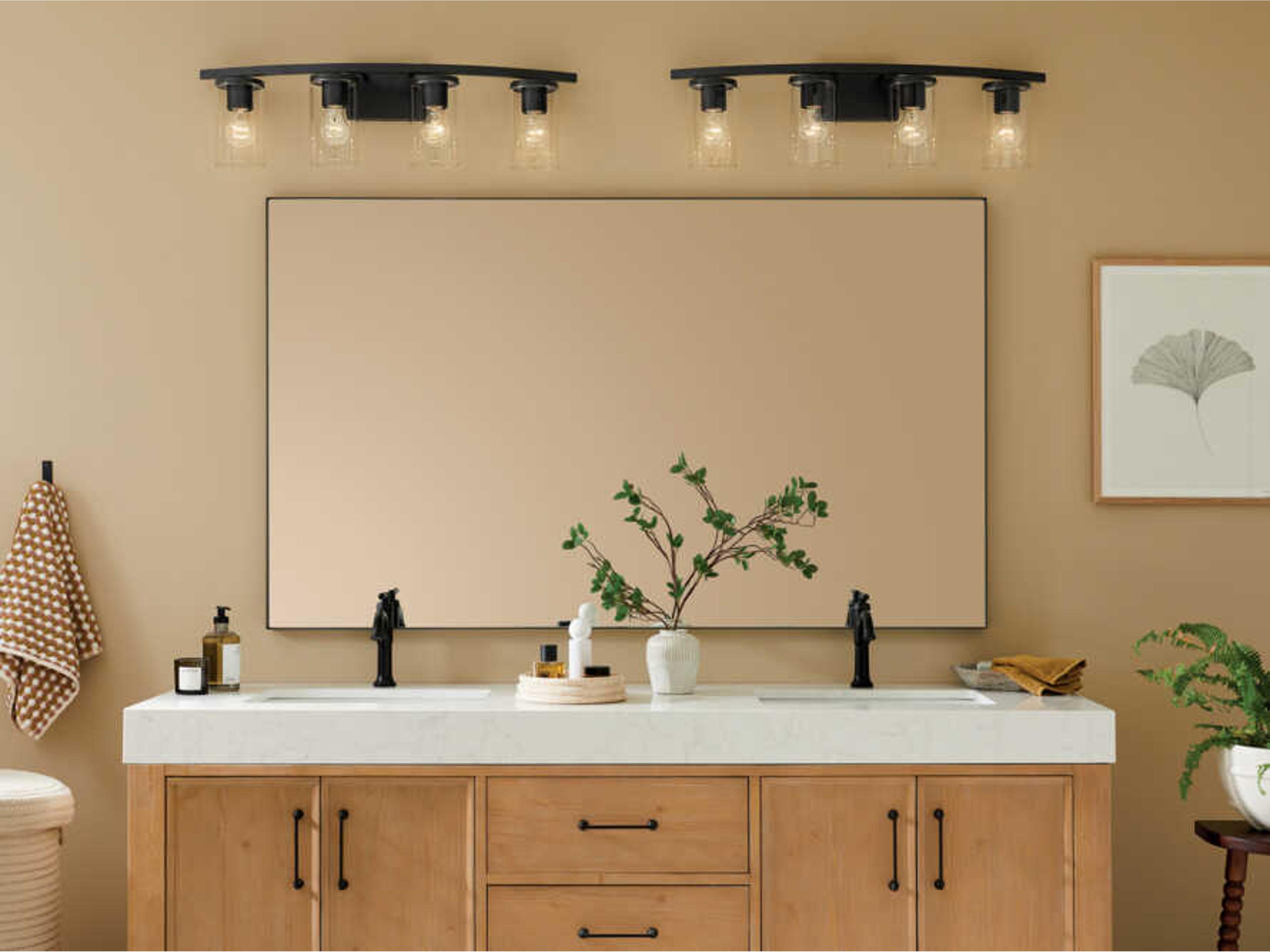 Kichler Crosby 4-Light Black Vanity Light