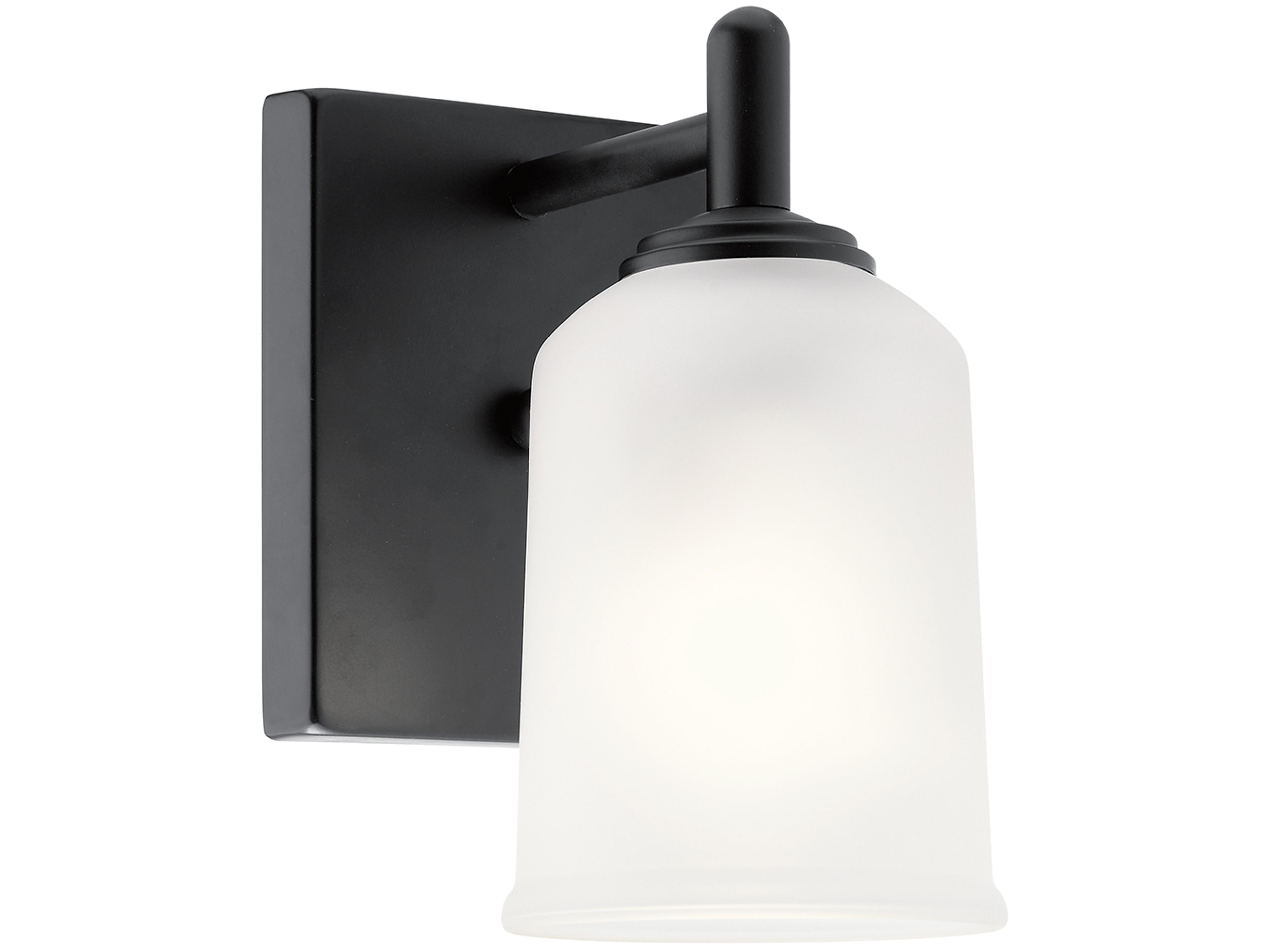Shailene 1-Light Black Glass Wall Sconce