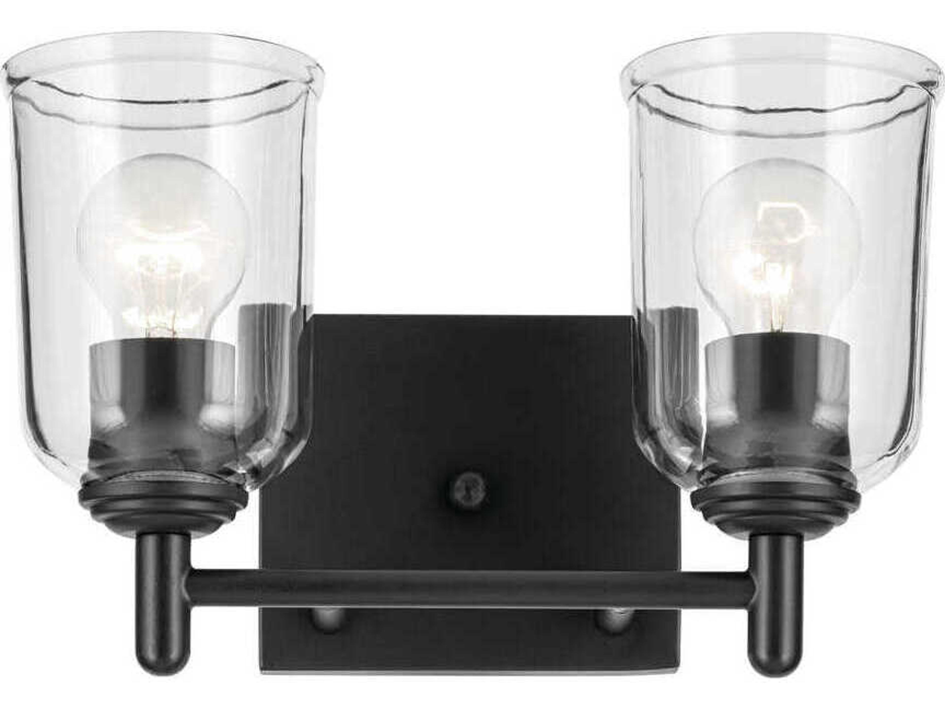 Kichler Shailene 2-Light Black Vanity Light