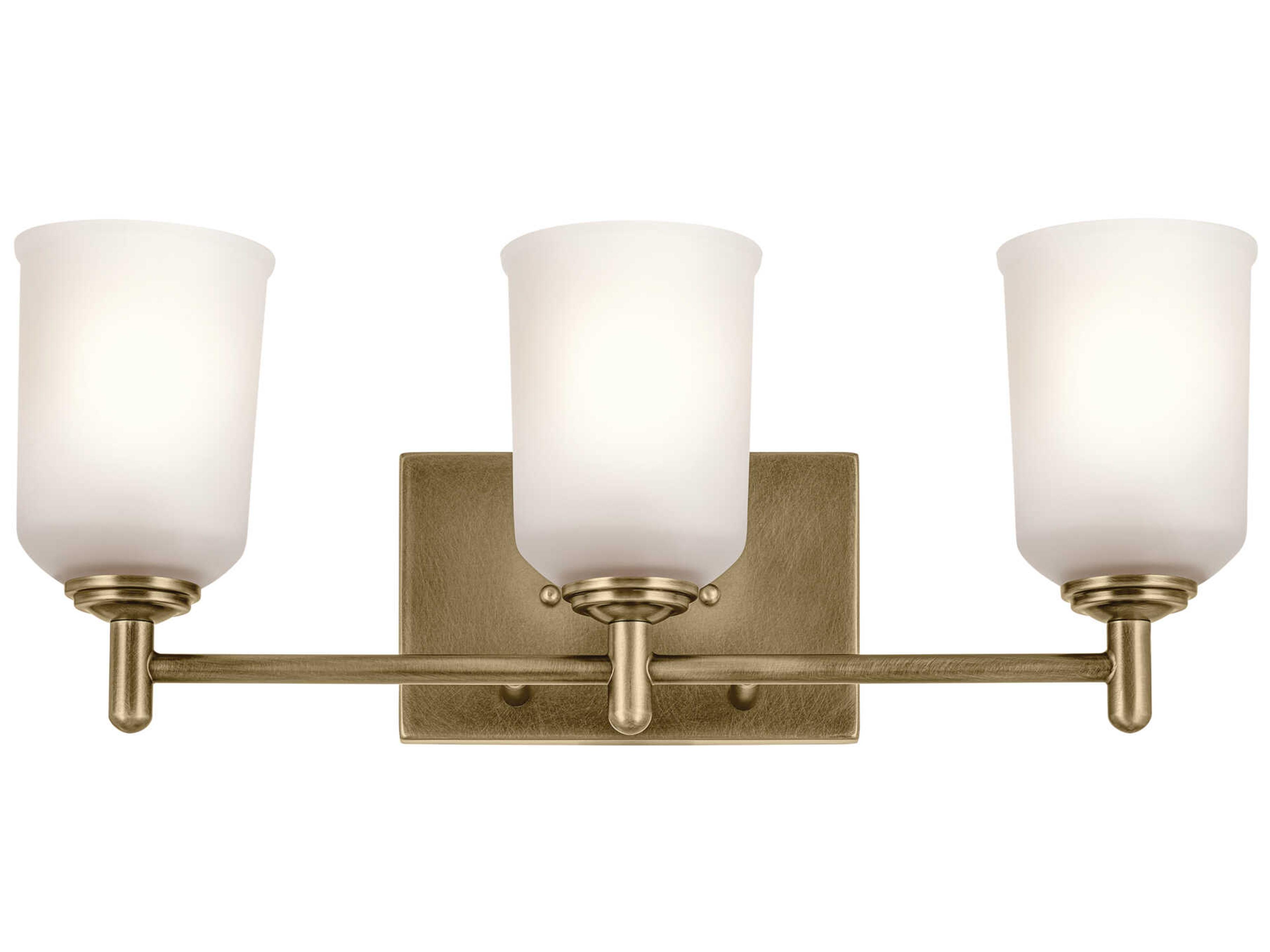 Kichler Shailene 3-Light Natural Brass Vanity Light