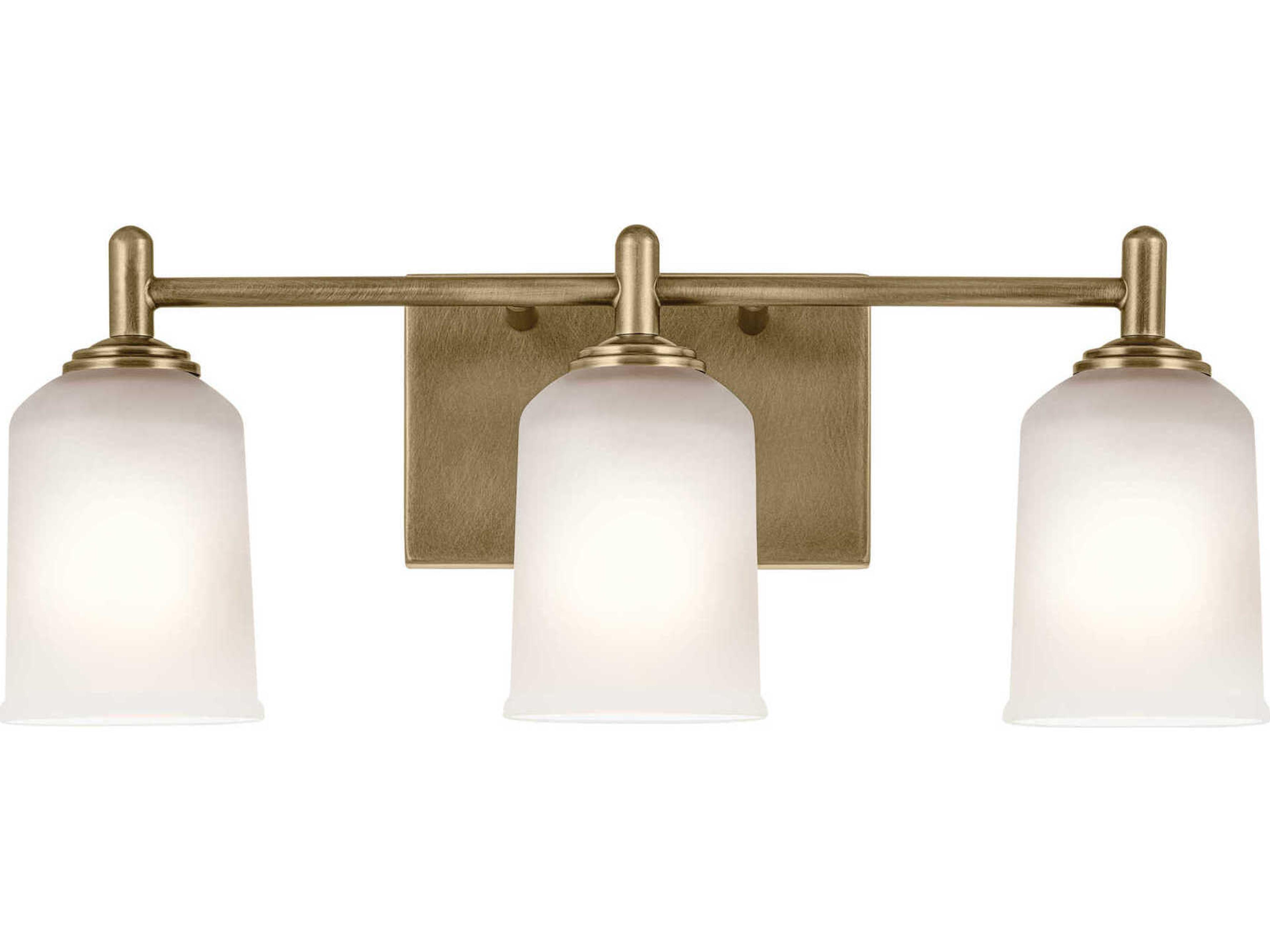 Kichler Shailene 3-Light Natural Brass Vanity Light
