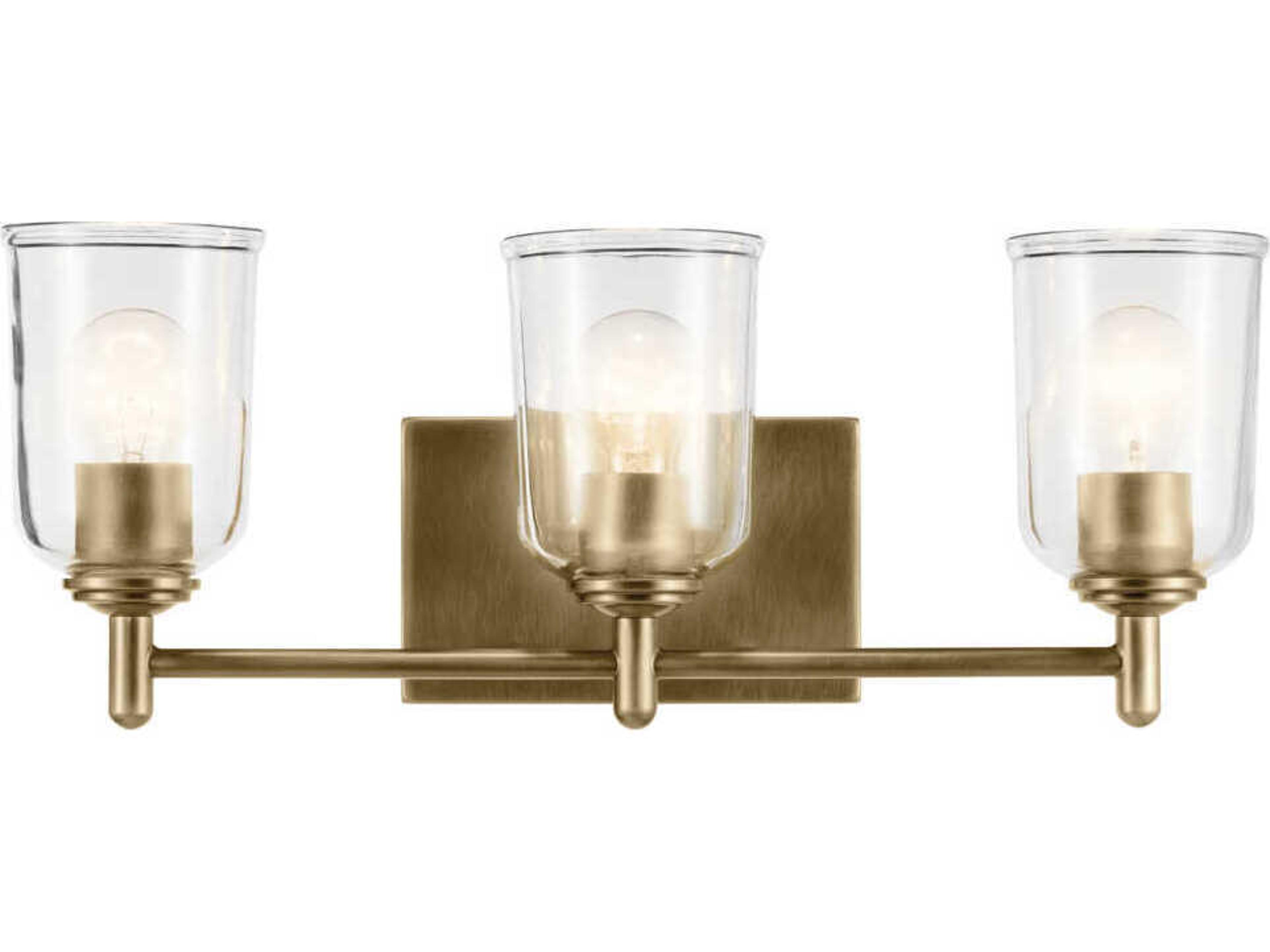 Kichler Shailene 3-Light Natural Brass Vanity Light