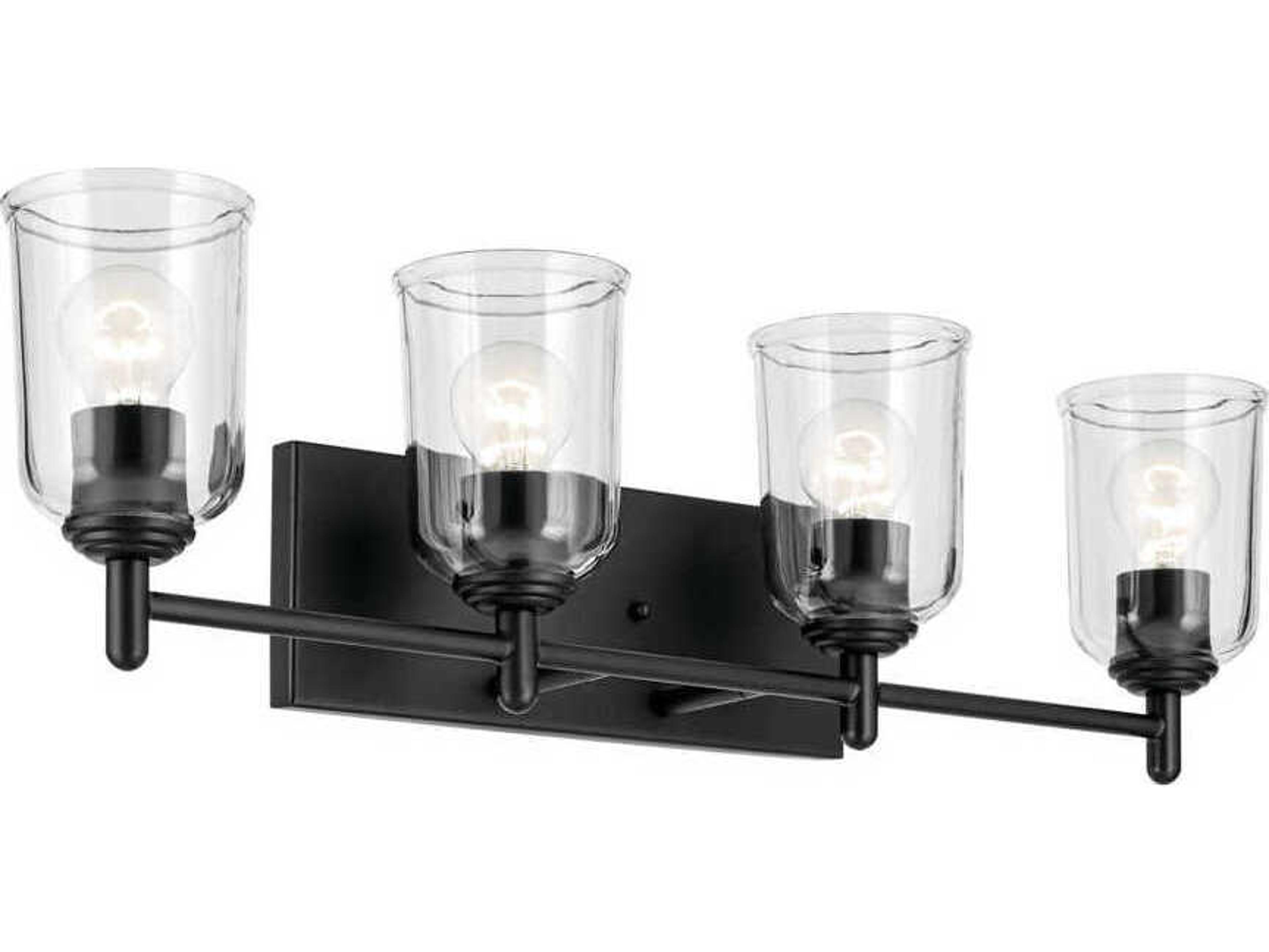 Shailene 4-Light Black Vanity Light