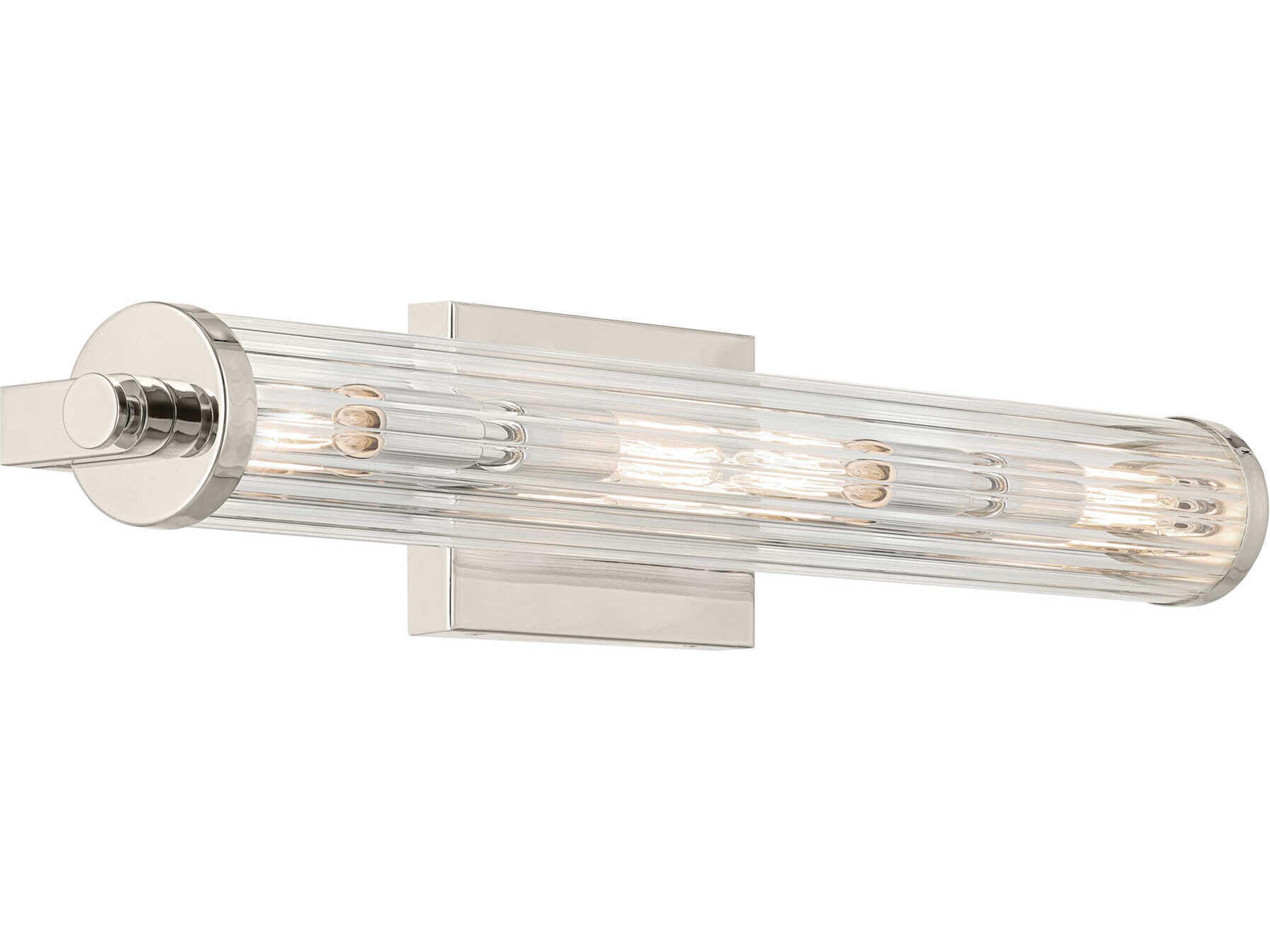 Azores 4-Light Polished Nickel Vanity Light