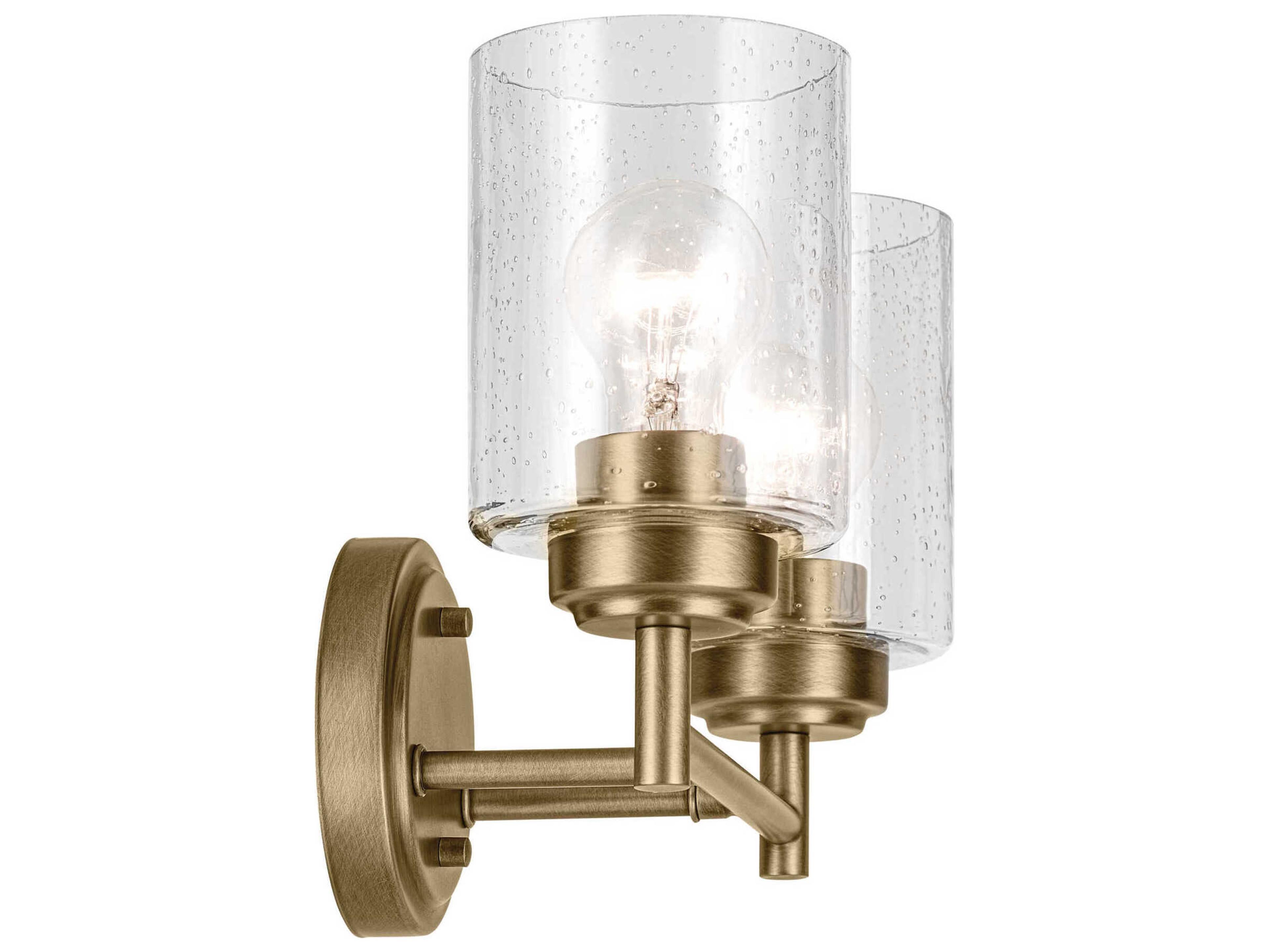 Kichler Winslow 2-Light Natural Brass Vanity Light