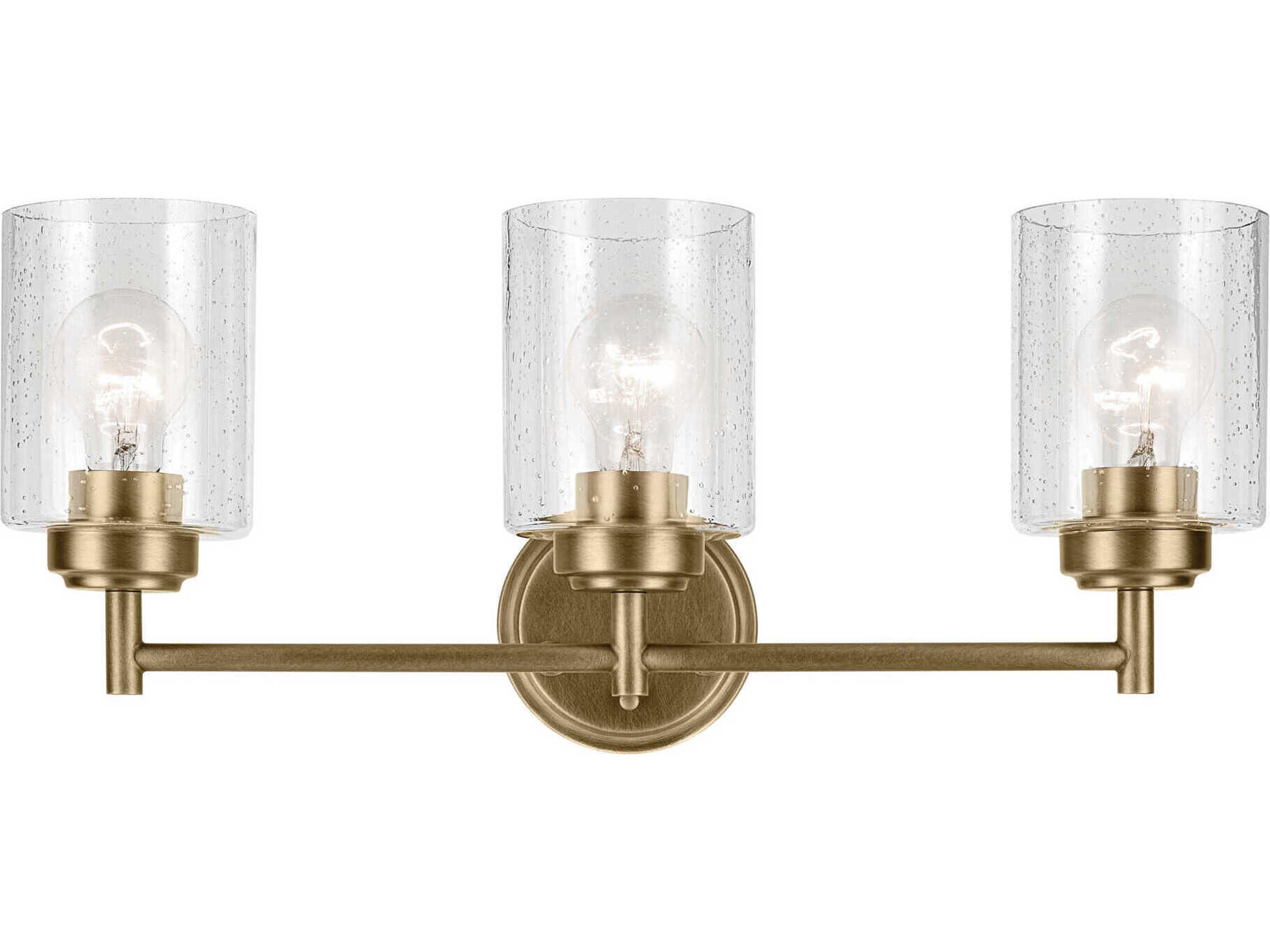Kichler Winslow 3-Light Natural Brass Vanity Light