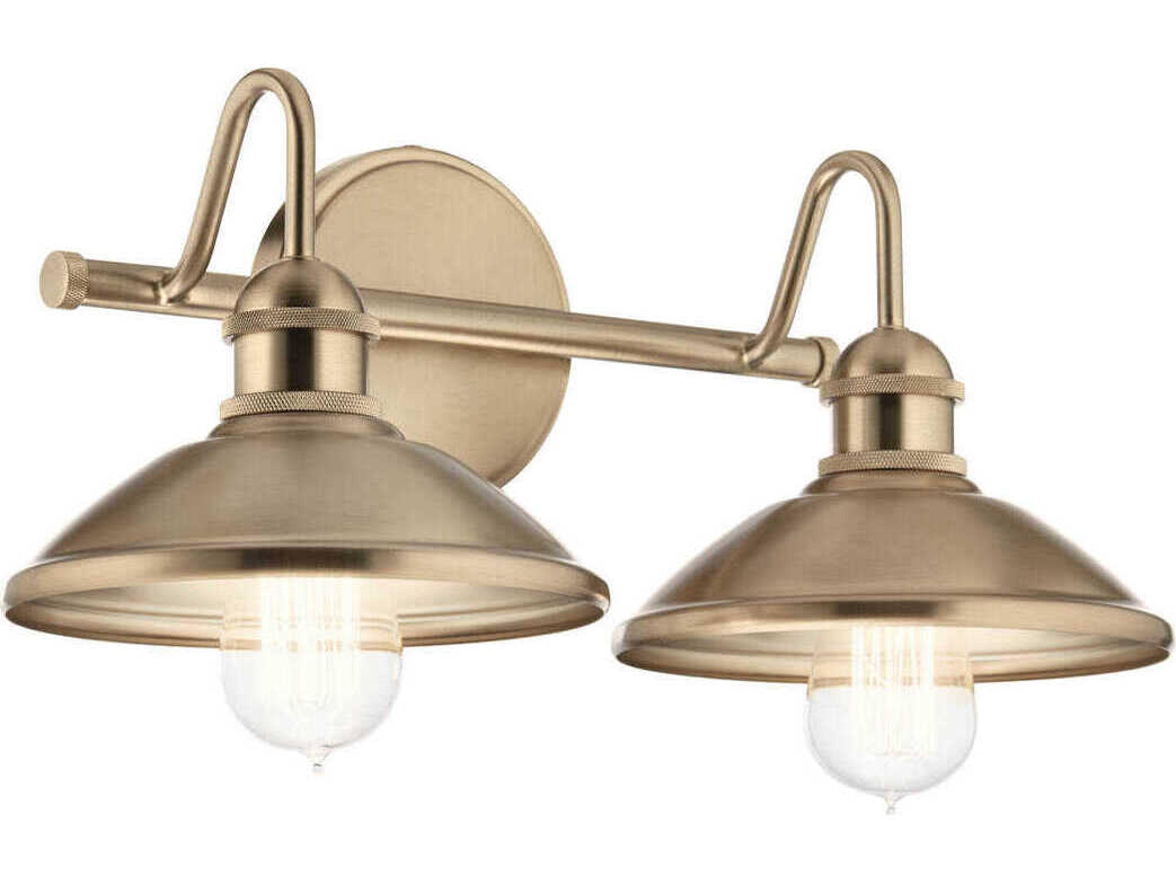 Clyde 2-Light Champagne Bronze Vanity Light