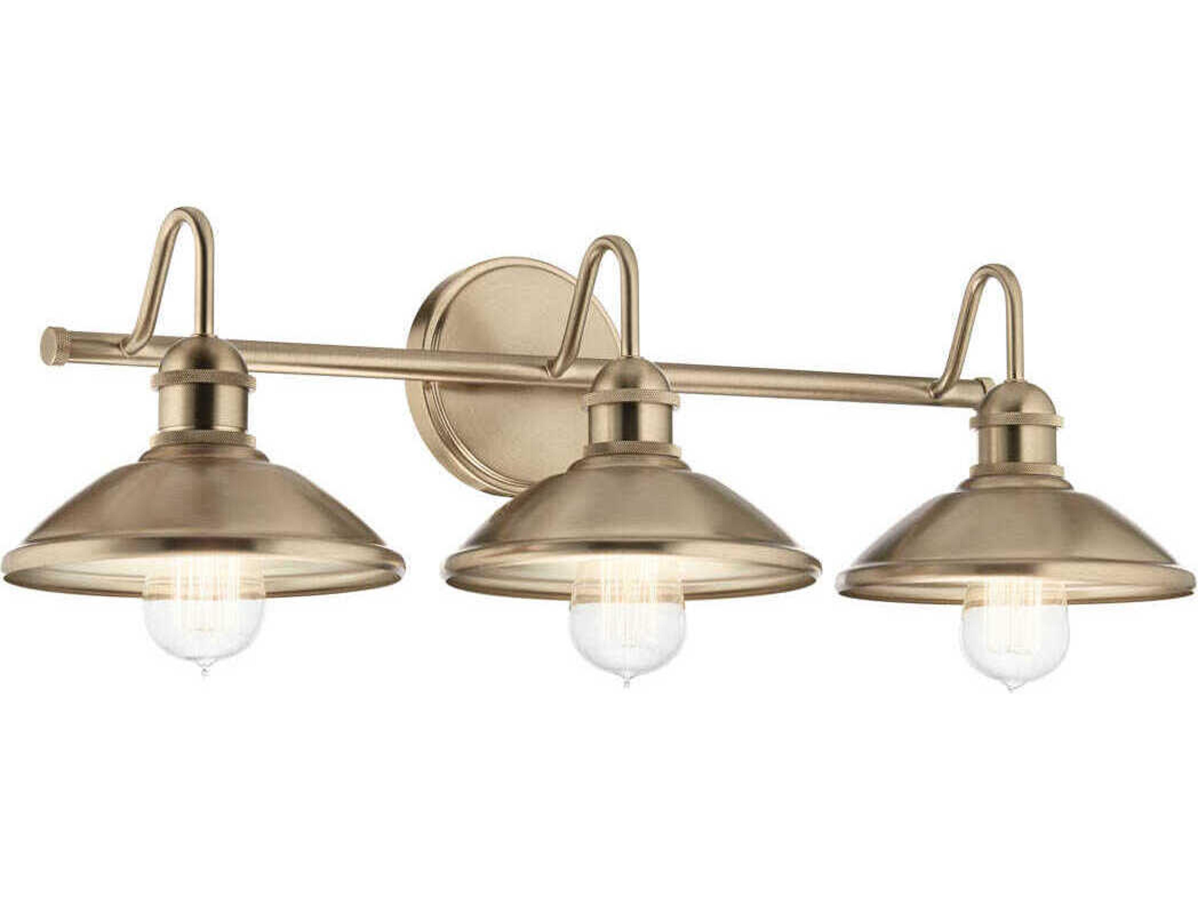 Clyde 3-Light Champagne Bronze Vanity Light