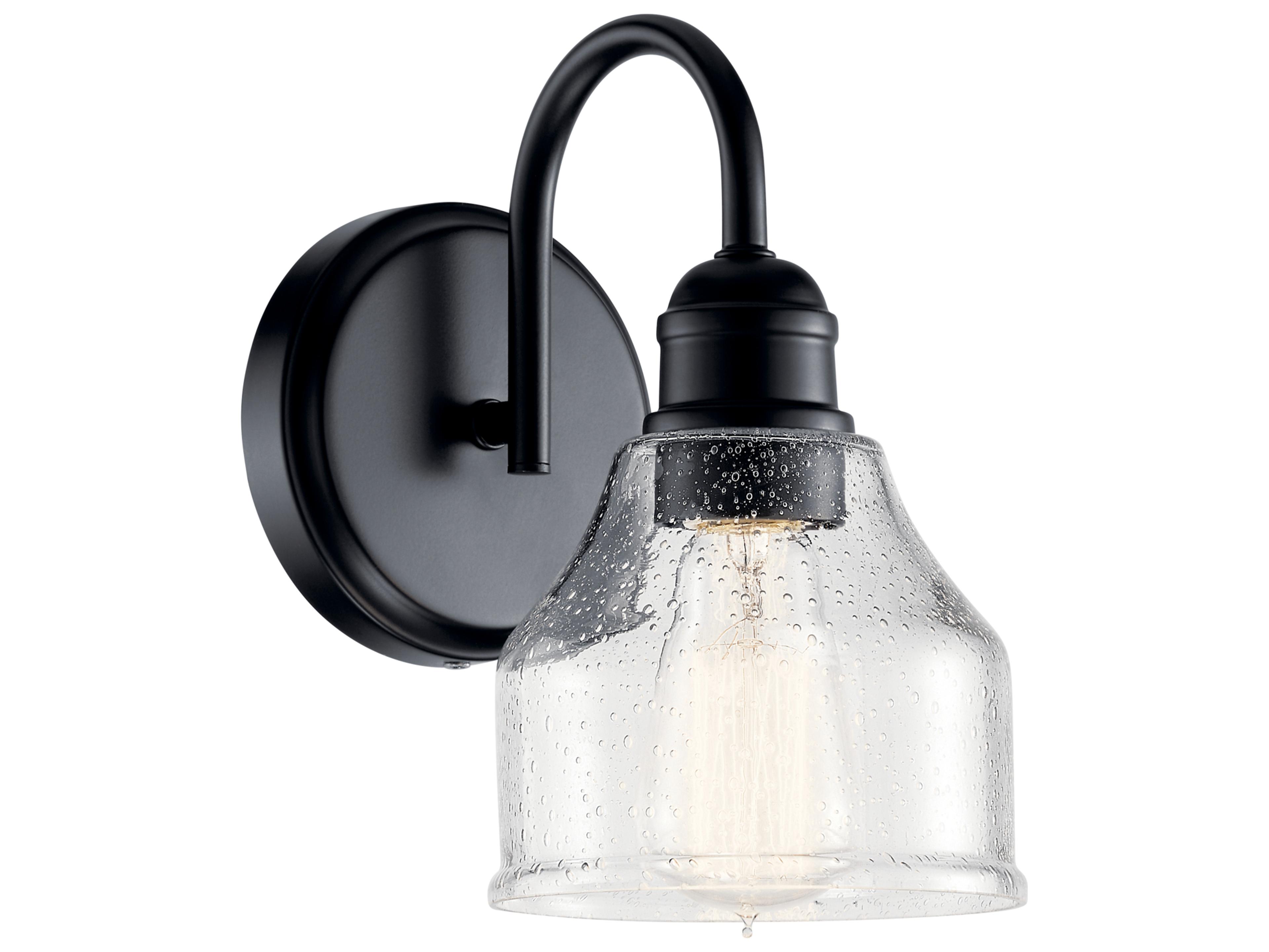 Avery 1-Light Black Wall Sconce